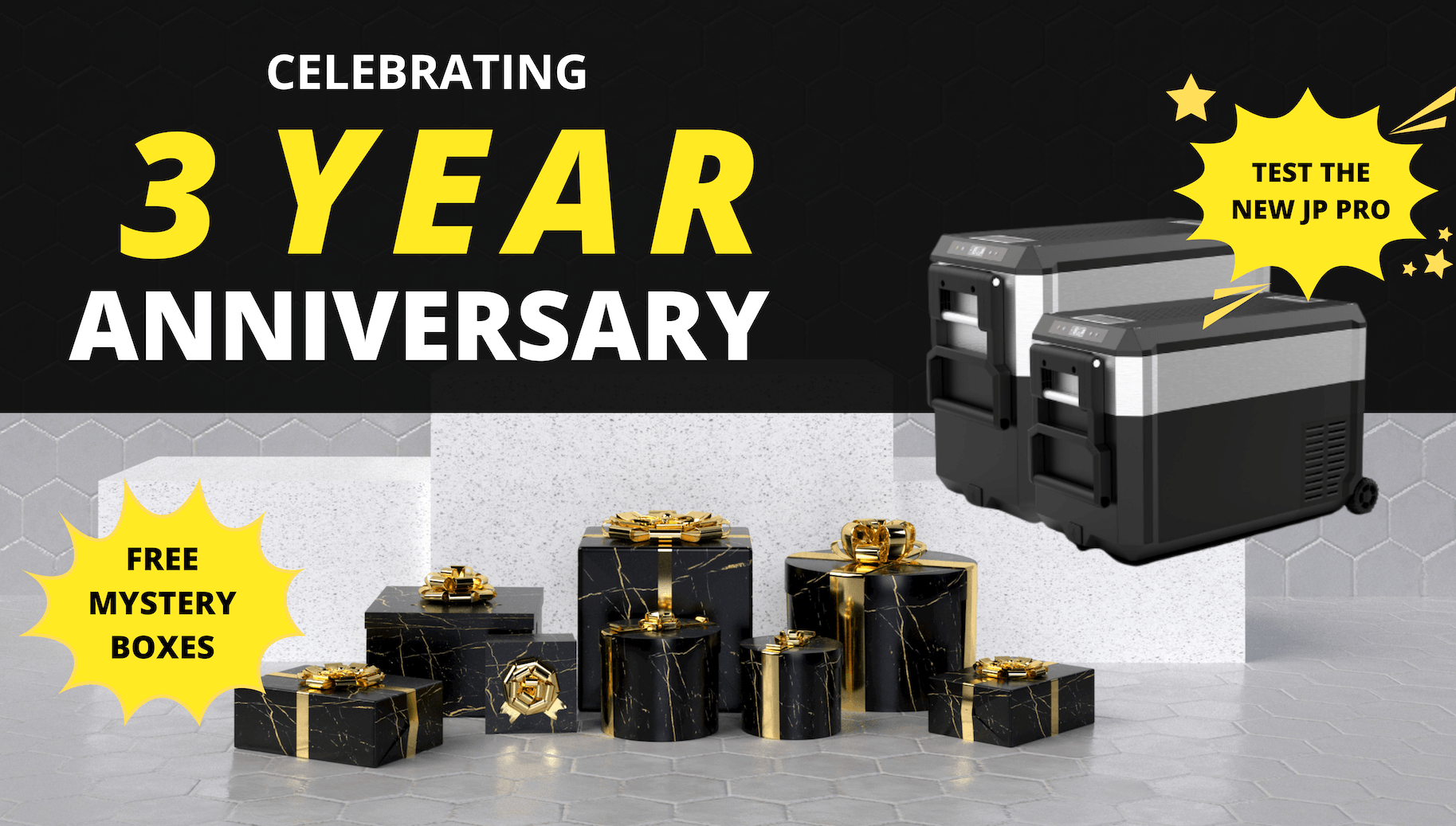 ICECO Turns 3! Win New JP Pro Fridge, Mystery Boxes and Camping Chairs - www.icecofreezer.com