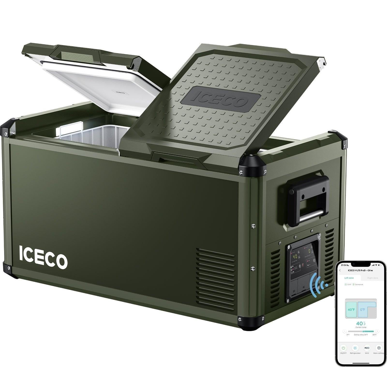 79.2QT VL75ProD 12V Robust Freezer With PB1000 Power Station | ICECO-Portable Fridge-www.icecofreezer.com
