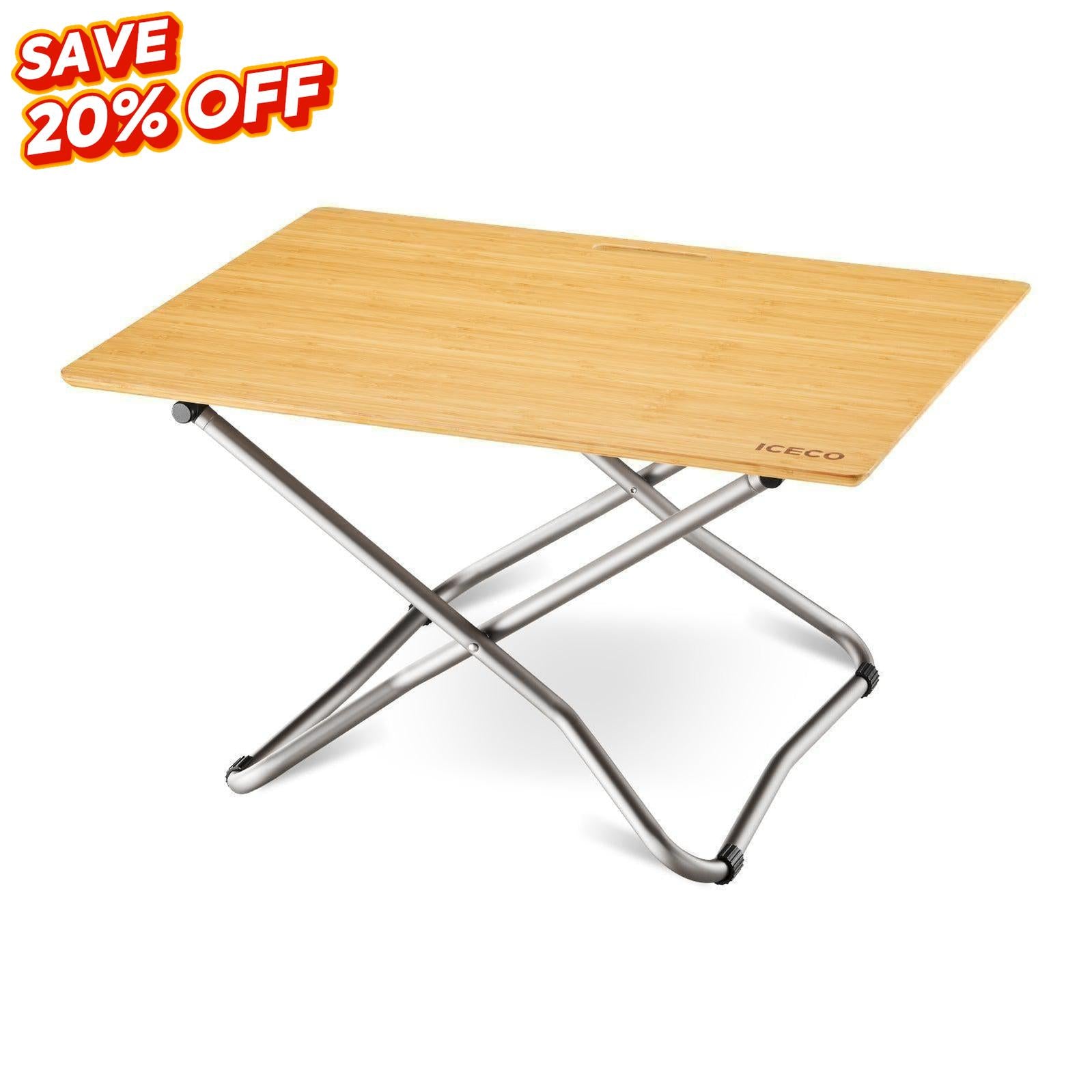 New! Portable Folding Bamboo Camping Table with Storage Bag | ICECO-Camping Chair-www.icecofreezer.com