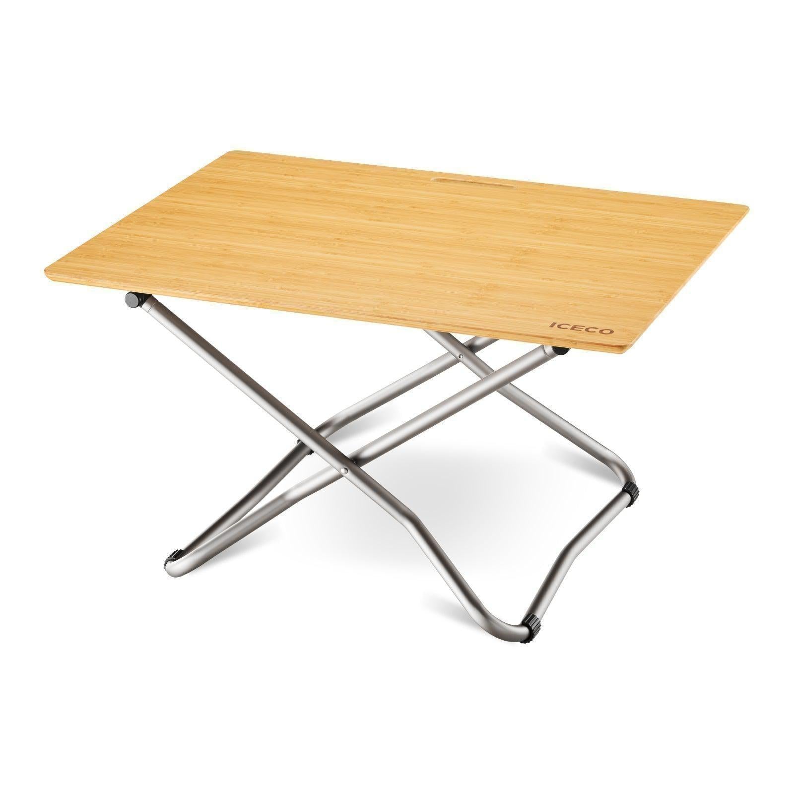 bamboo campingtisch New! Portable Folding Bamboo Camping Table with Storage Bag