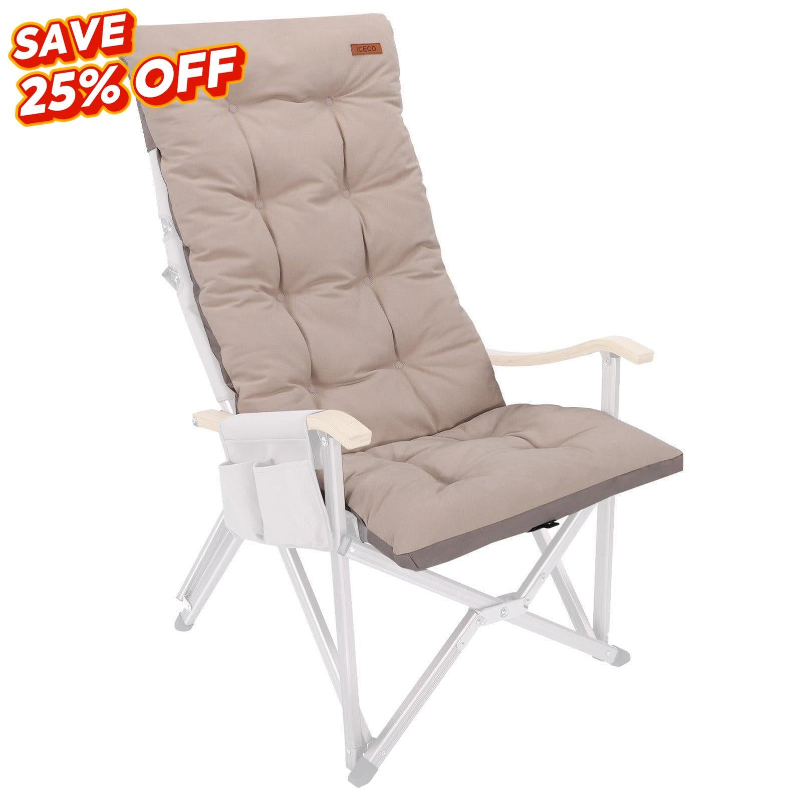 New!Flannel Cushion for High-back Camping Chair | ICECO-Outdoor Gear-www.icecofreezer.com