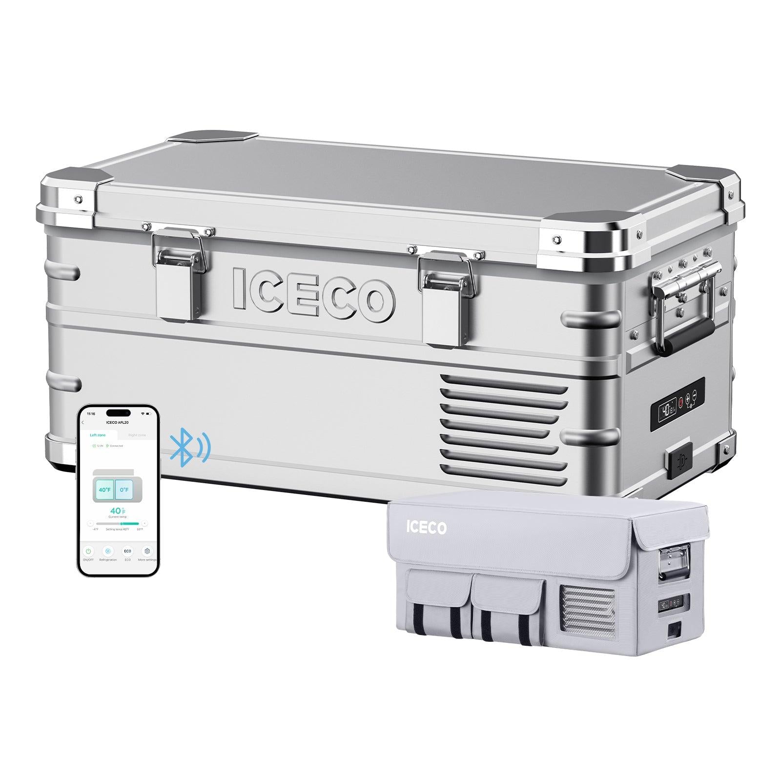 21QT APL20 Light Duty Single Zone Aluminum Freezer With Cover | ICECO-Portable Fridge-www.icecofreezer.com