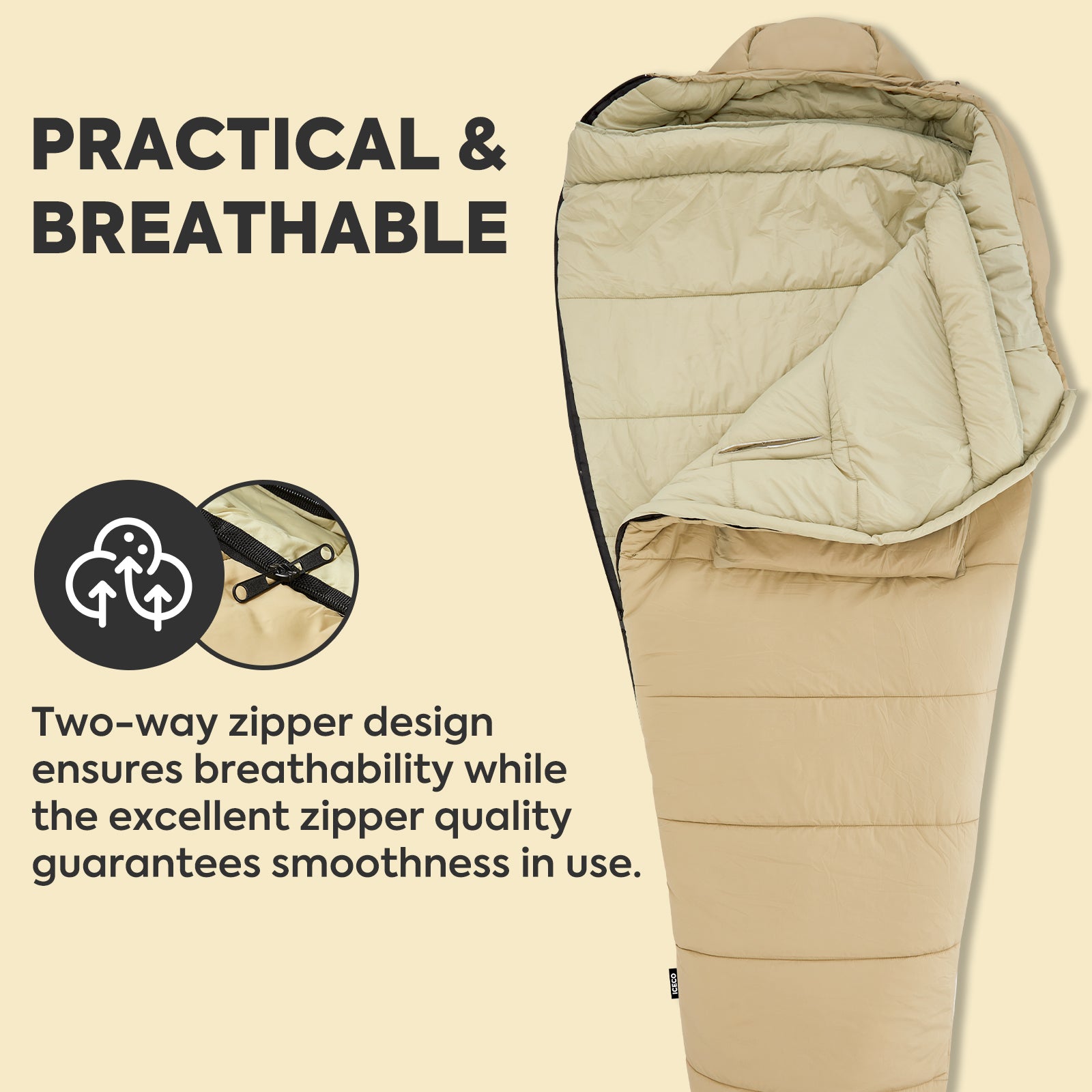10°F Sleeping Bags for Adults Warm Camping Sleeping Bag-Outdoor Gear-www.icecofreezer.com