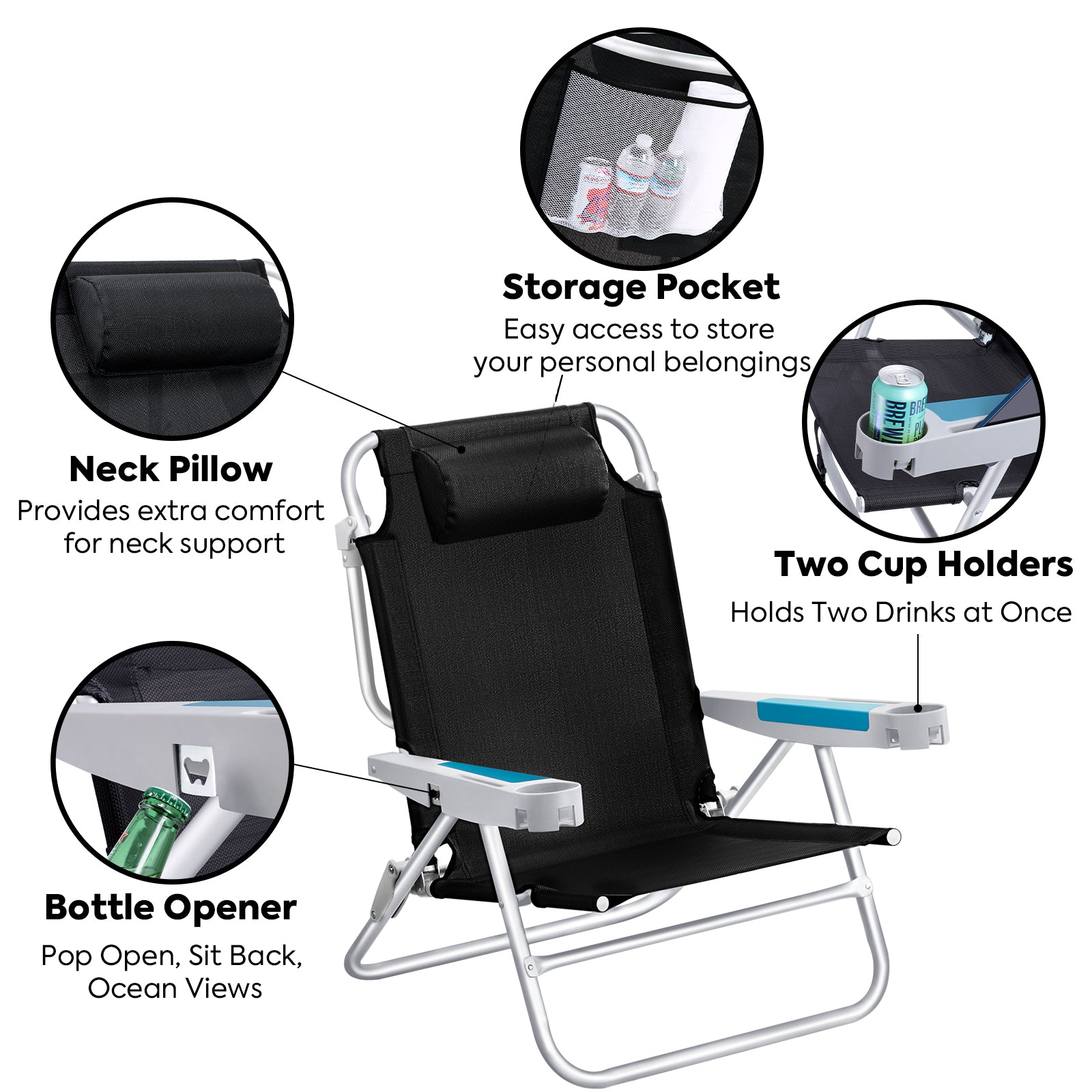 BC75 Extra-Wide Backpack Beach Chair | ICECO-www.icecofreezer.com