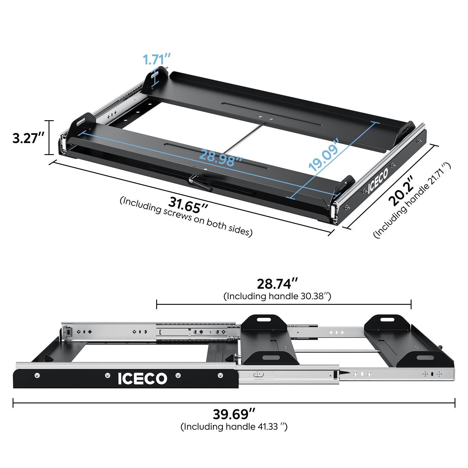 Side Pull Slide for APL55/VL60PRO | ICECO-Slider-www.icecofreezer.com