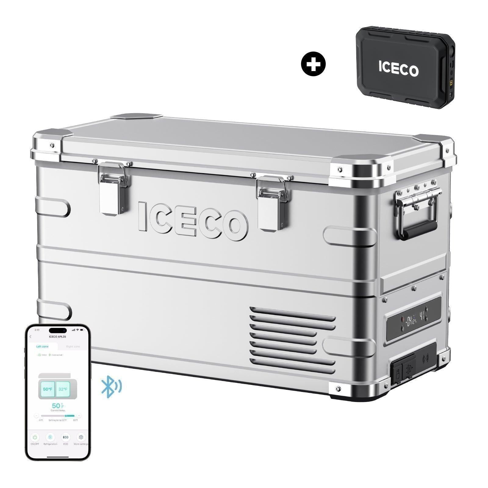 APL35 Ultra-light Dual Zone Aluminum Freezer with Battery | Ship out Mid August-Portable Fridge-www.icecofreezer.com