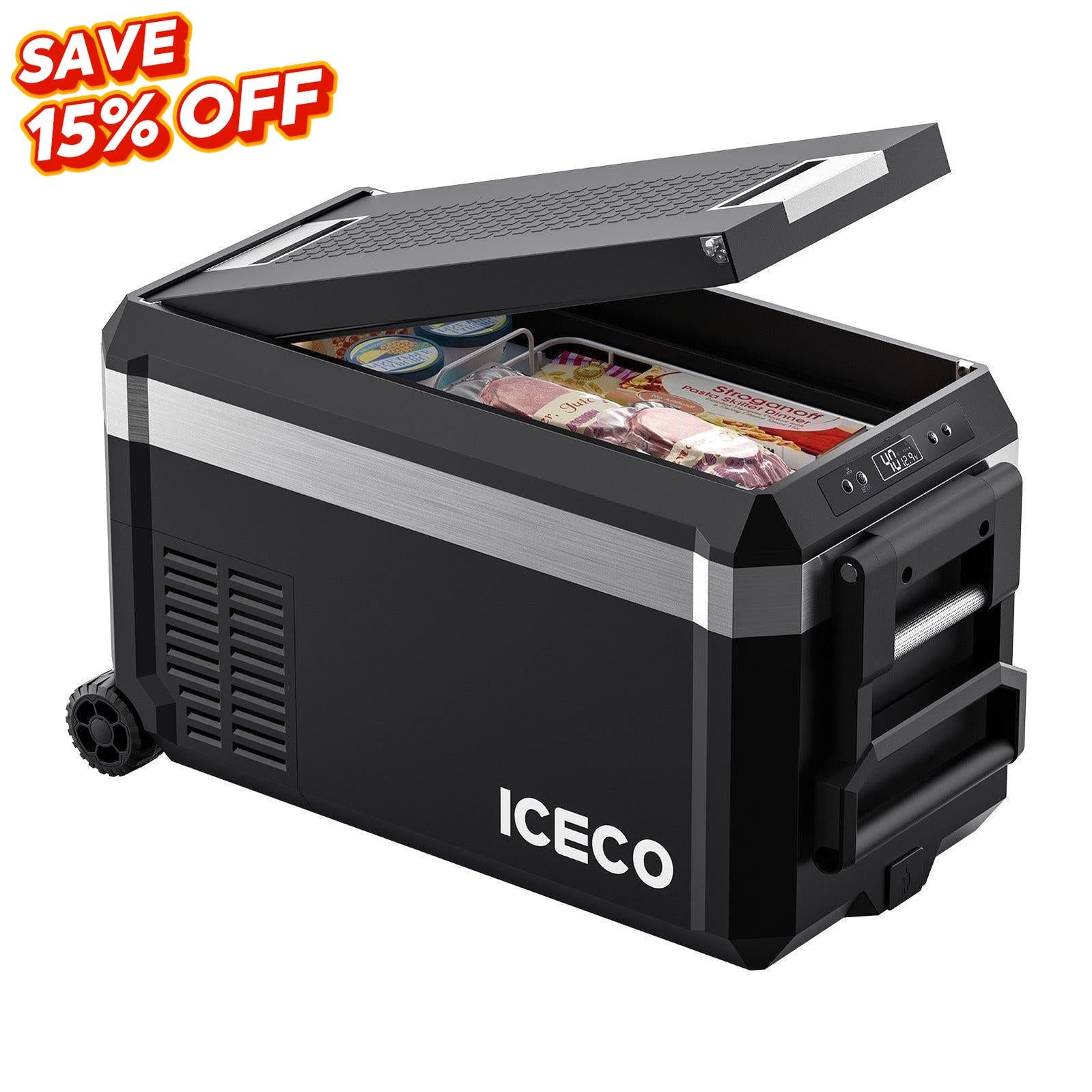31QT JP30 Pro Wheeled Freezer Camping Fridge With Cover | ICECO-Portable Fridge-www.icecofreezer.com