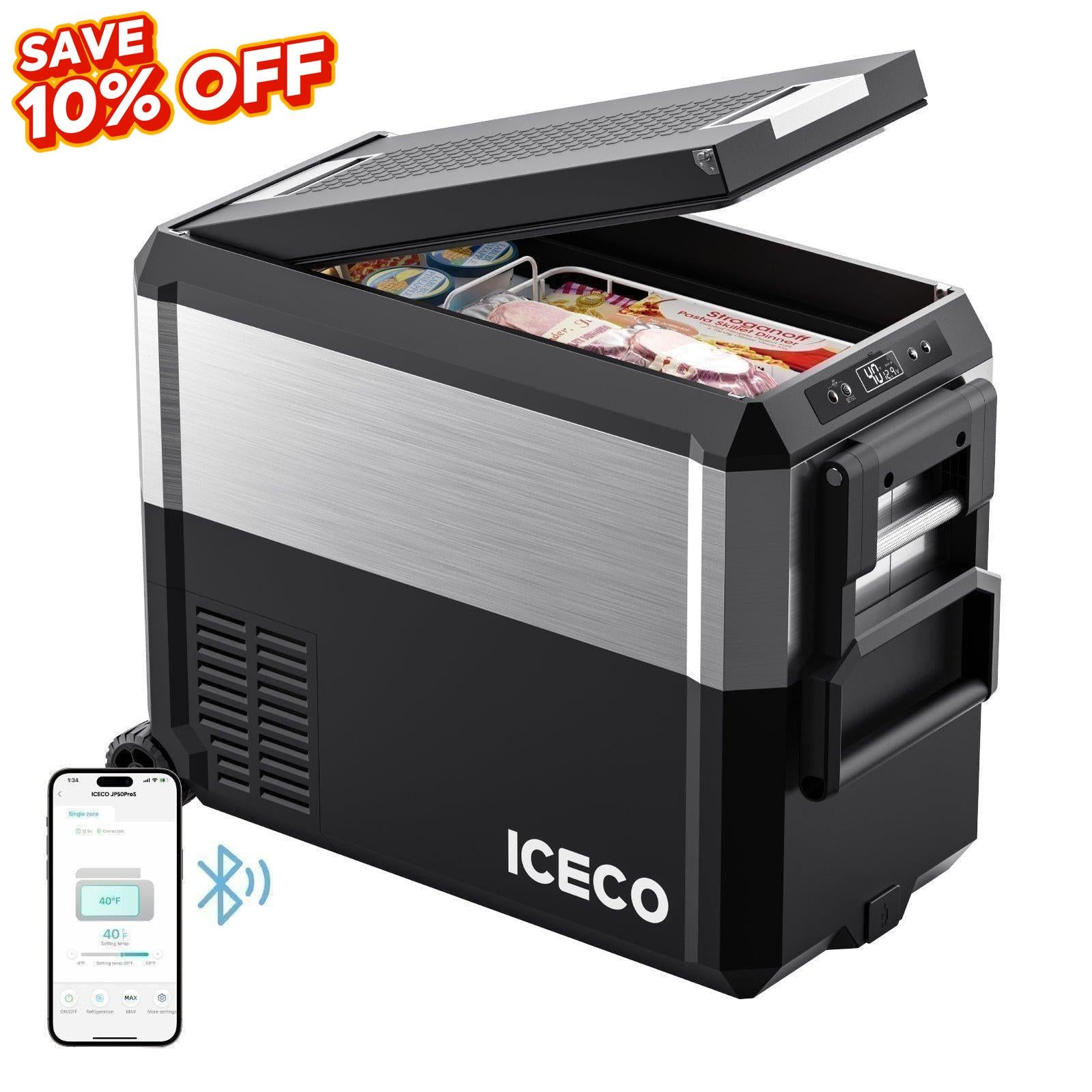 51QT JP50 Pro Wheeled Portable Freezer With Cover Car Fridge | ICECO-Portable Fridge-www.icecofreezer.com