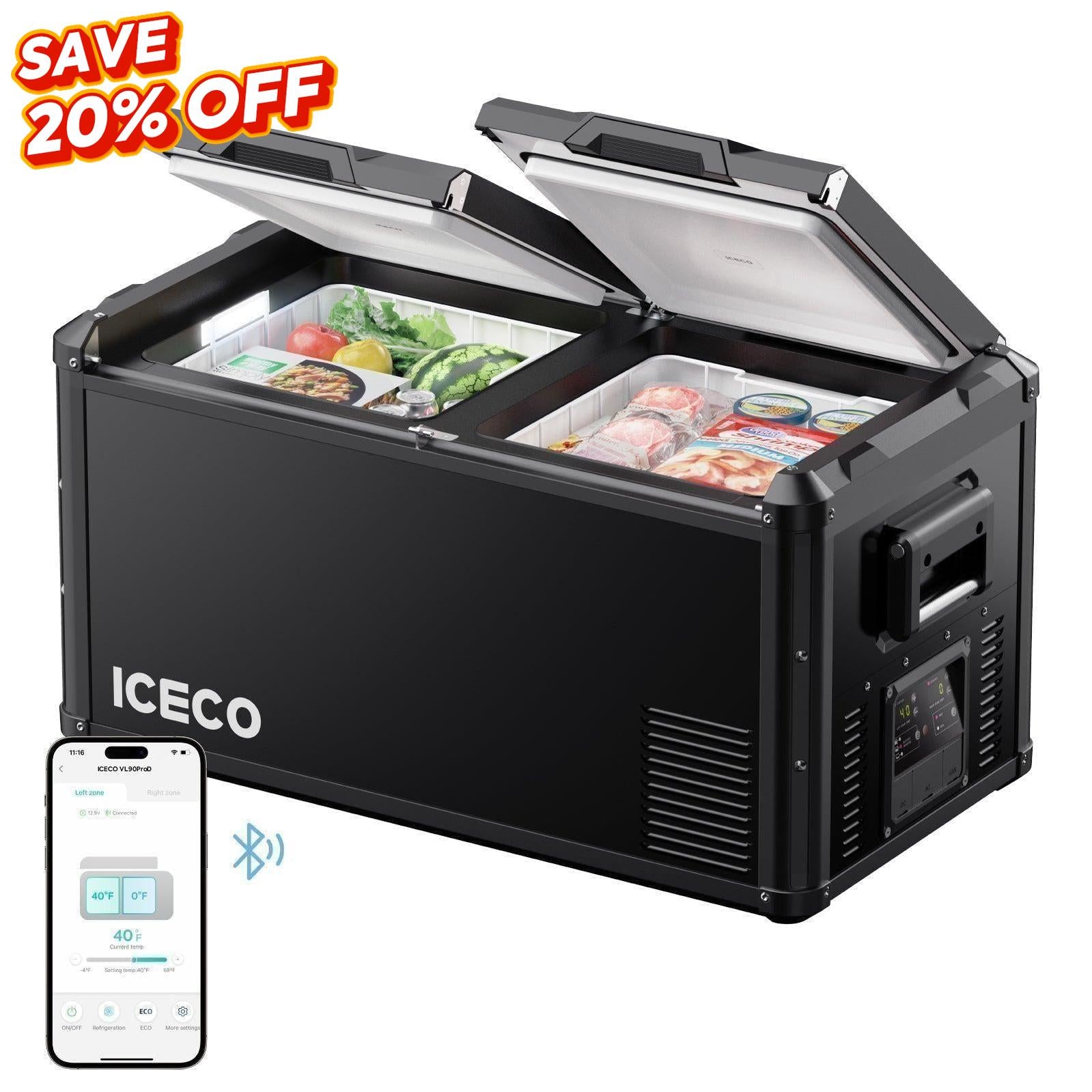 79.2QT VL75ProD 12V Heavy Duty Fridge Freezer| ICECO-Portable Fridge-www.icecofreezer.com