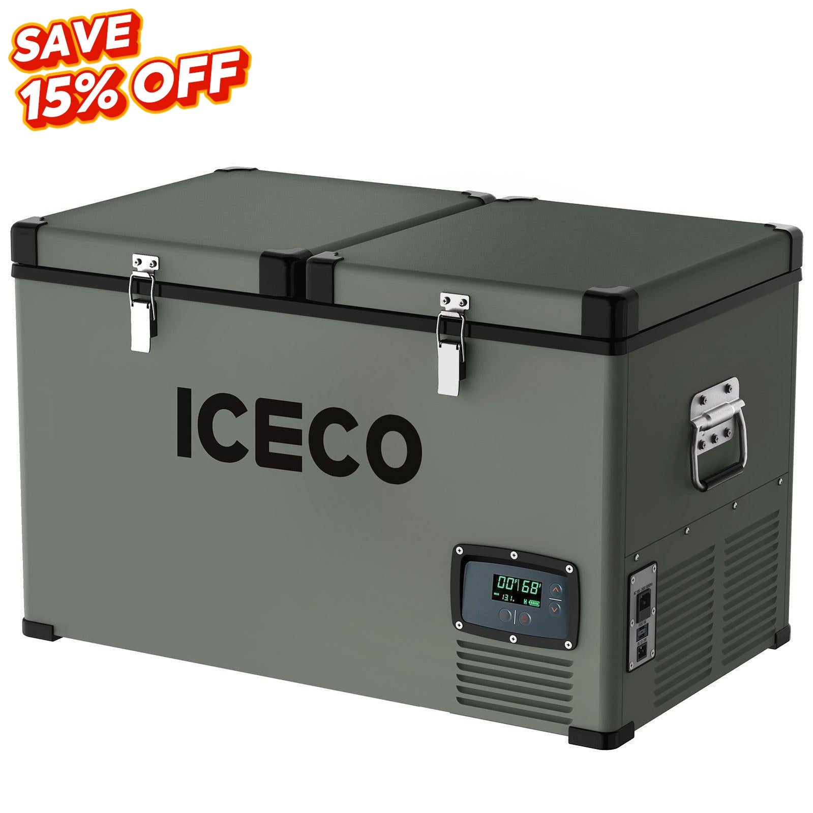 68.6QT VL65 Dual Zone Portable Fridge Plug in Cooler for Car with Secop Compressor | ICECO