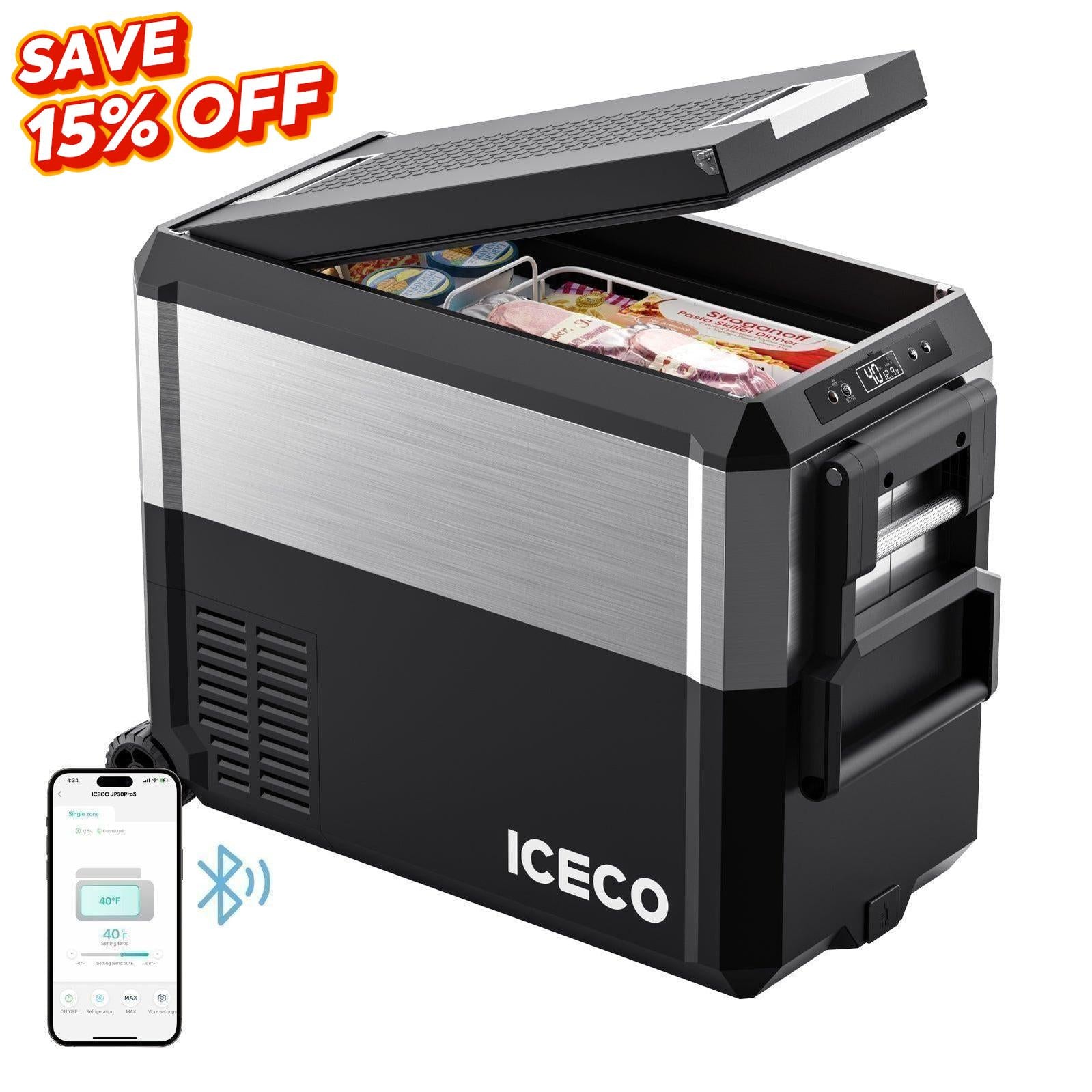 51QT JP50 Pro Wheeled Portable Freezer With Cover Car Fridge | ICECO-Portable Fridge-www.icecofreezer.com