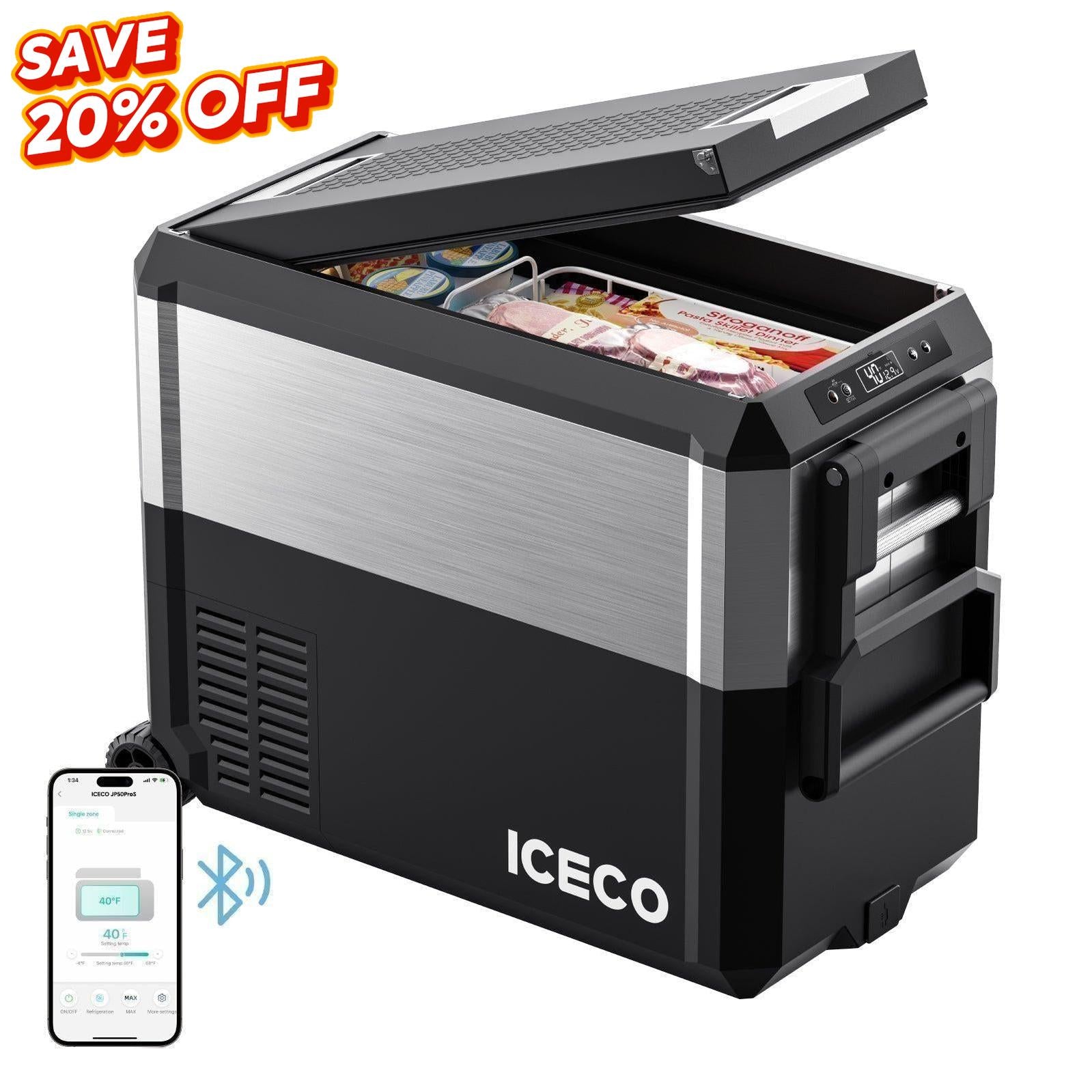 51QT JP50 Pro Wheeled Portable Freezer With Cover Car Fridge | ICECO-Portable Fridge-www.icecofreezer.com