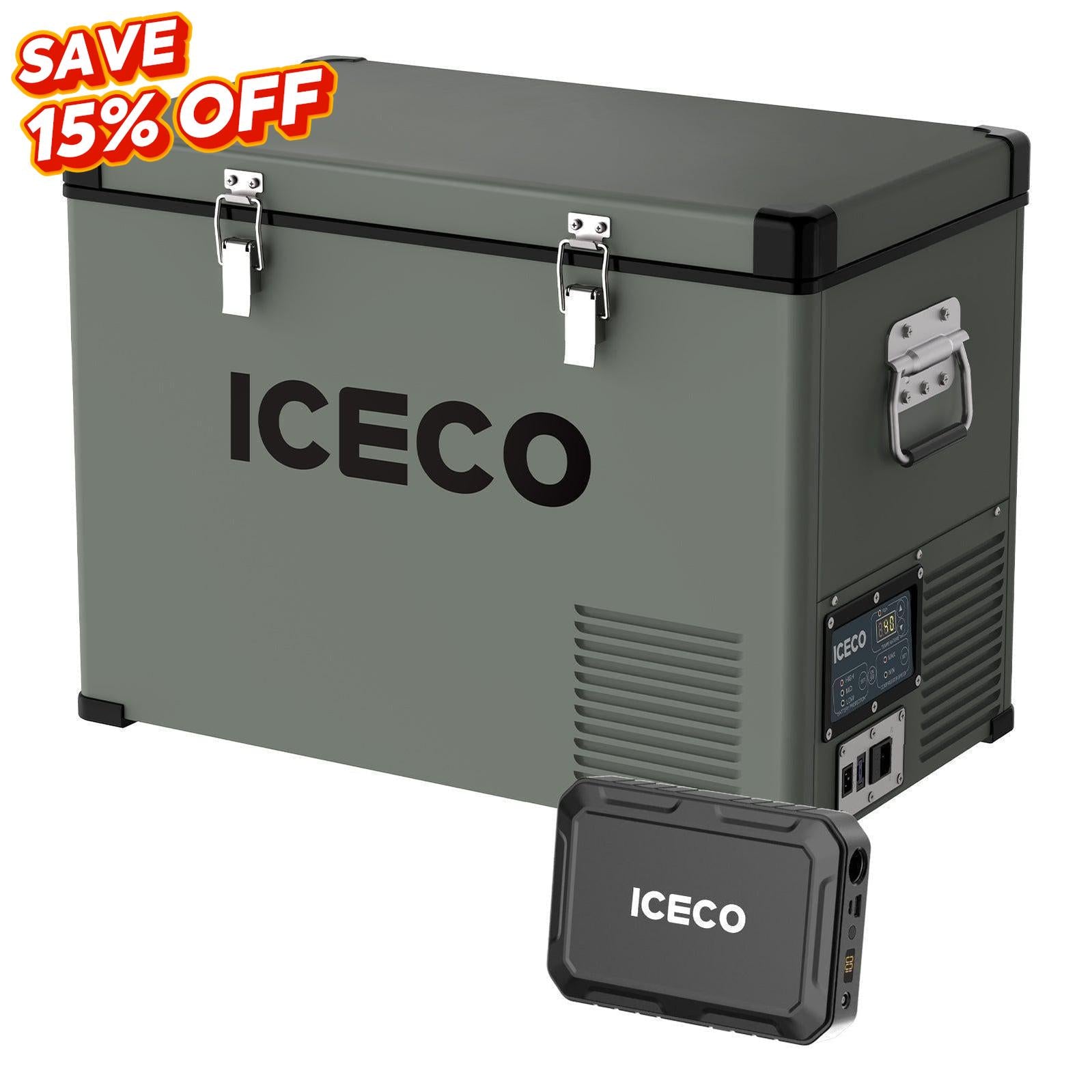 47.5QT VL45 Portable Fridge Single Zone Freezer With Magnetic Power Bank-Portable Fridge-www.icecofreezer.com