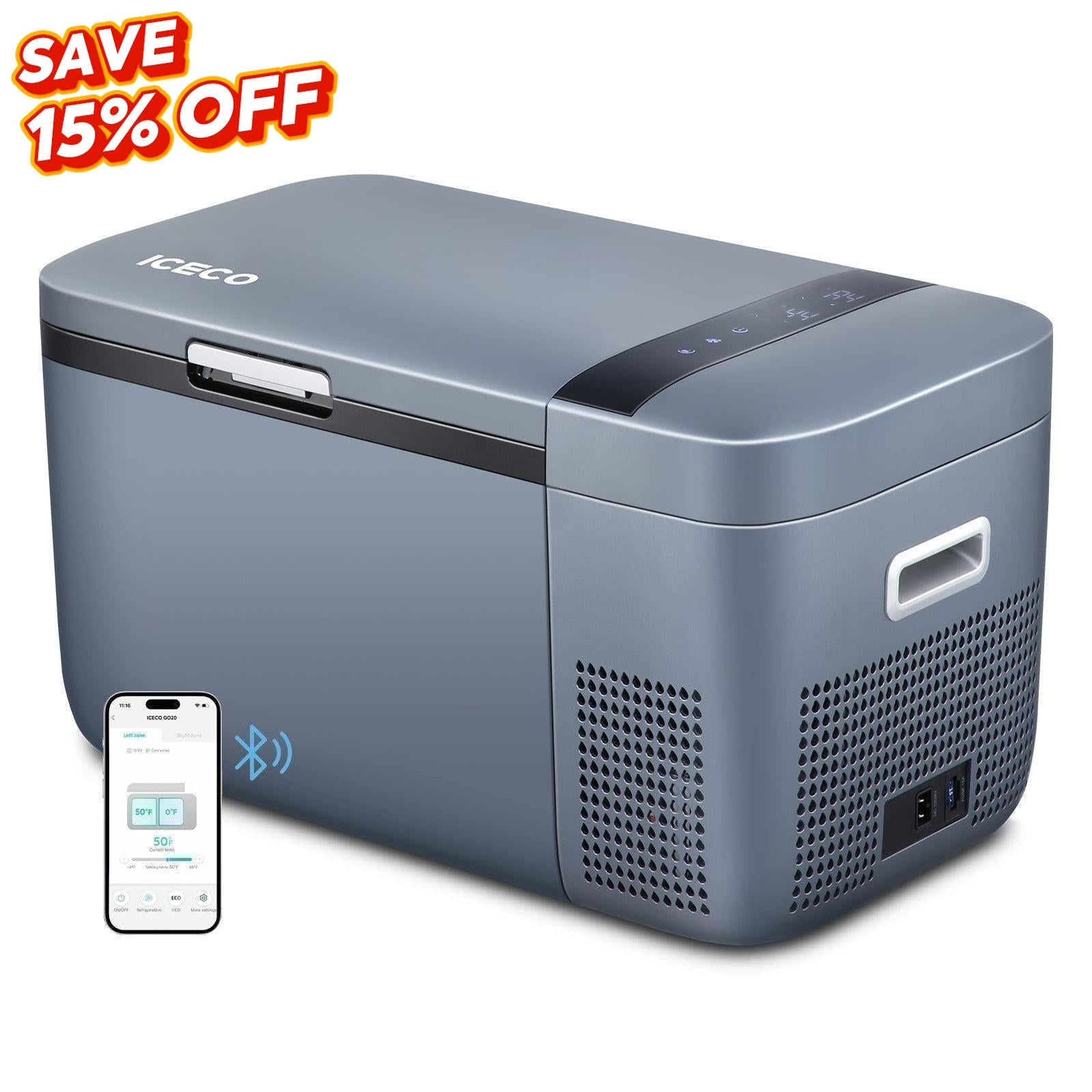 21QT GO20 Dual Zone Portable Fridge Car Freezer | ICECO-Portable Fridge-www.icecofreezer.com