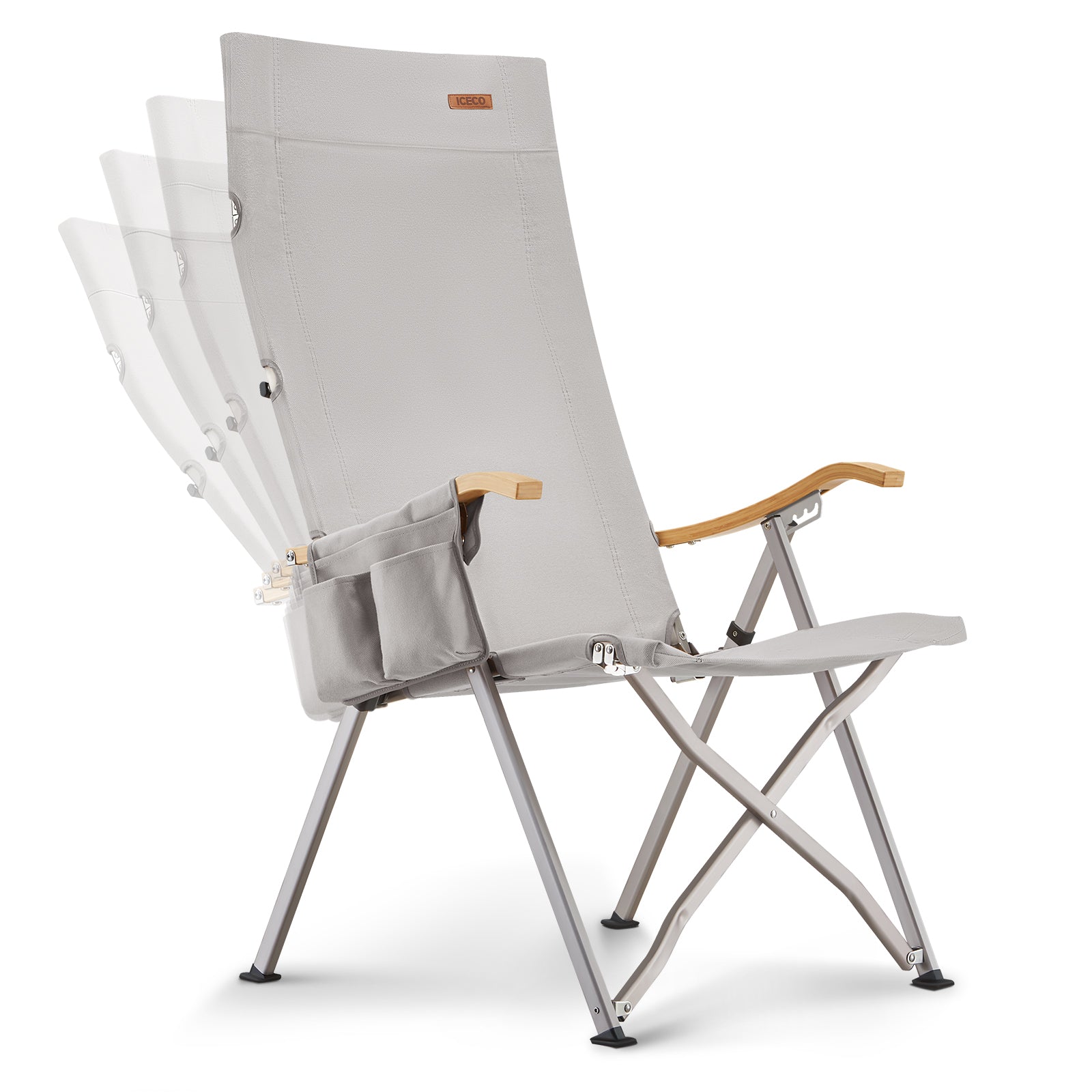 Ha1600 4 Positions Adjustable Camping Chairs for Outside | ICECO-Outdoor Gear-www.icecofreezer.com