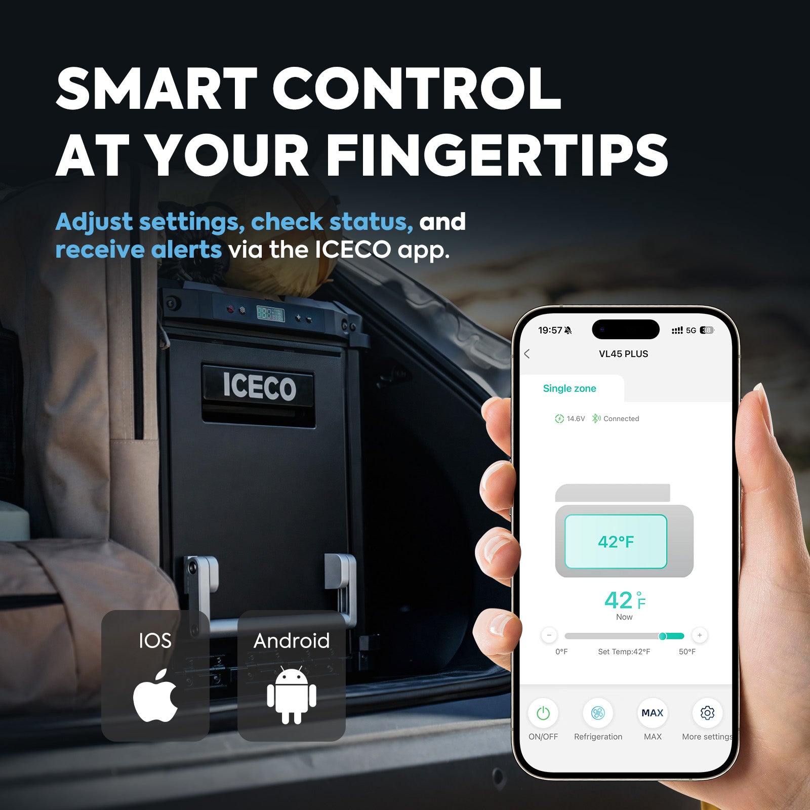 44.4QT VL45PLUS 3 Ways Access Fridge Freezer | ICECO Ship out Late August-Portable Fridge-www.icecofreezer.com