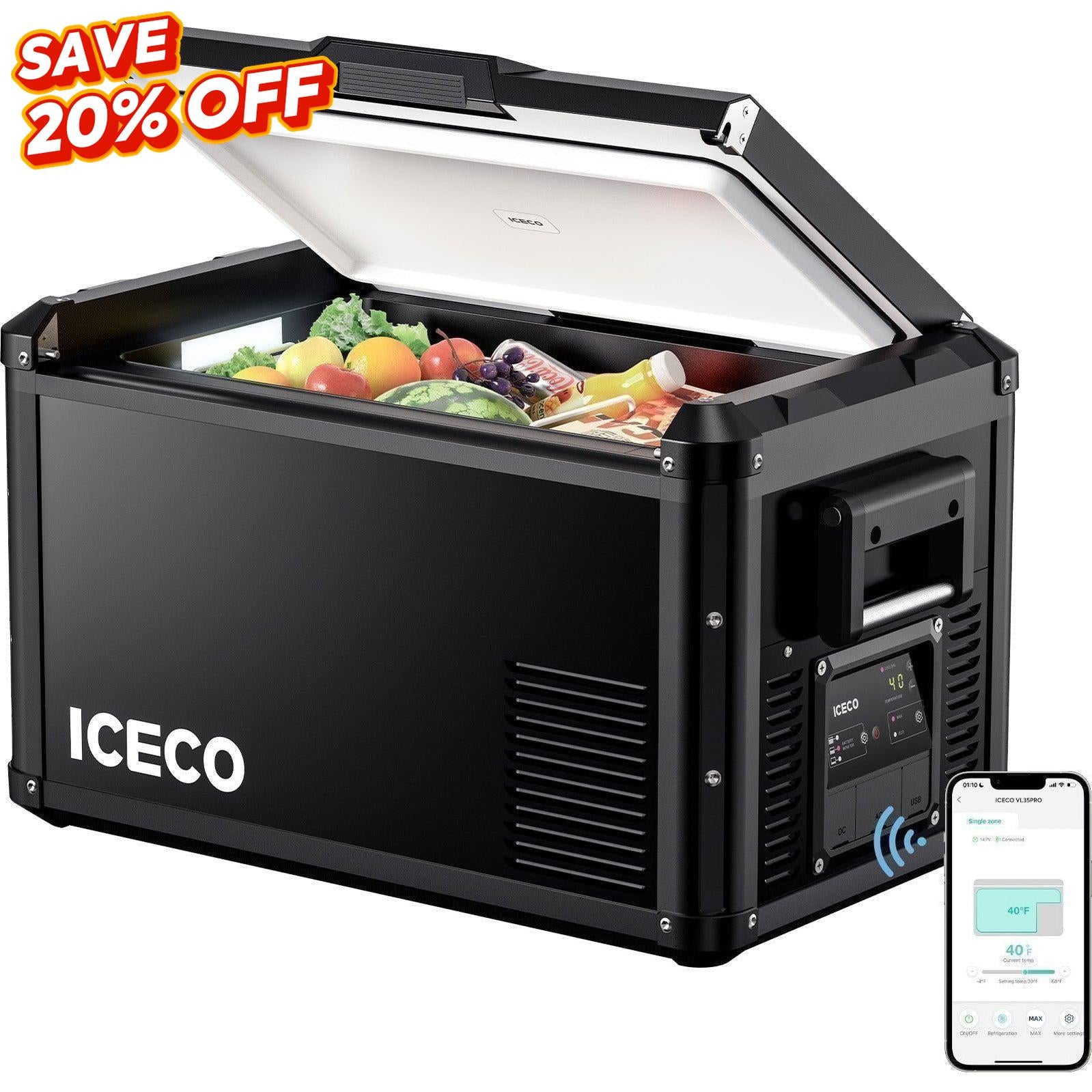 37QT VL35ProS Single Zone Portable Fridge Freezer | ICECO-Portable Fridge-www.icecofreezer.com