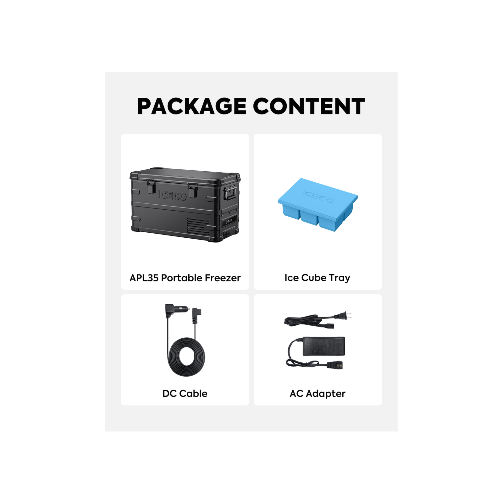 37QT APL35-Black Ultralight Aluminum Freezer With Ice Tray | Only 100 Units-Portable Fridge-www.icecofreezer.com