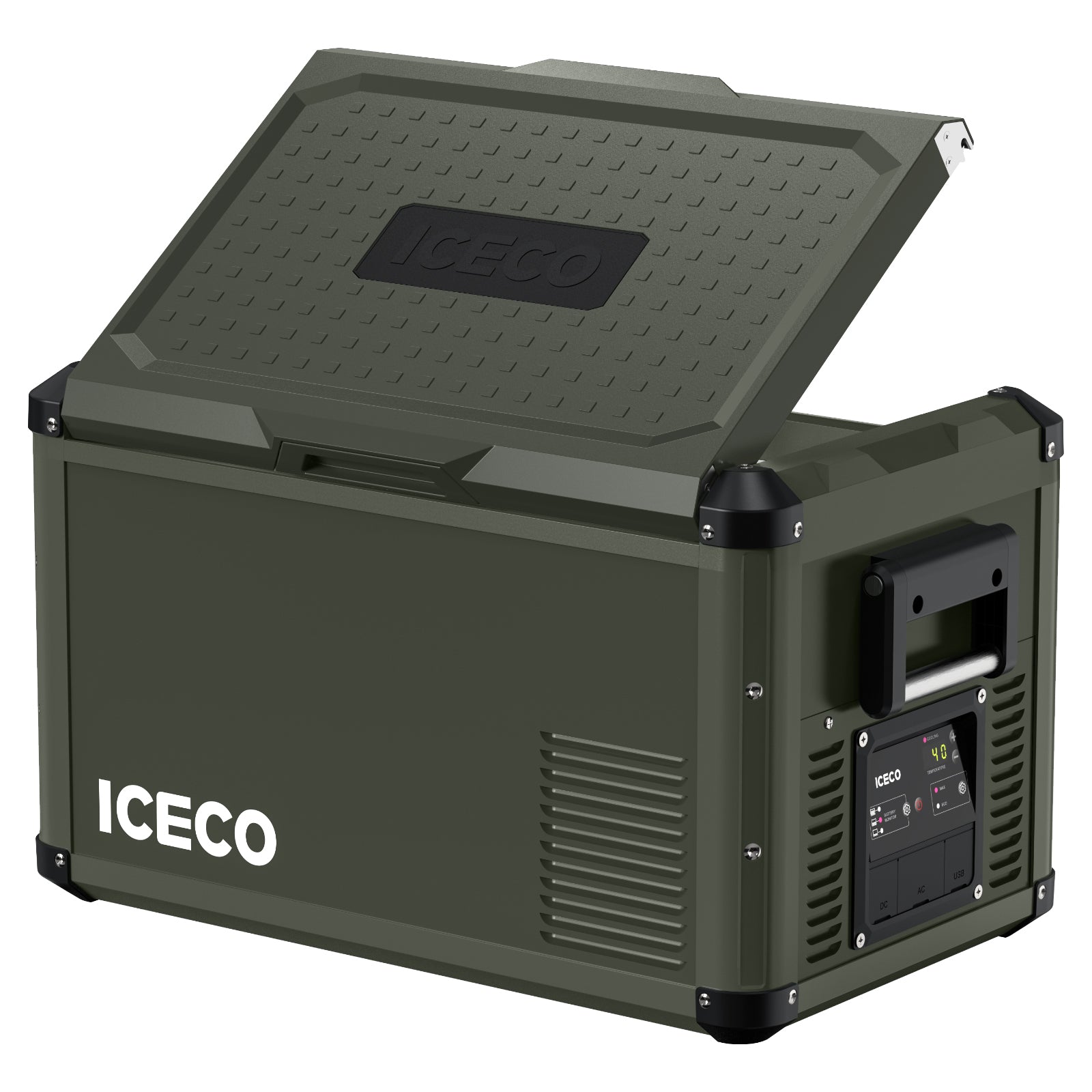 37QT VL35ProS Olive Single Zone Fridge With PB1000 Power Station | ICECO-Portable Fridge-www.icecofreezer.com