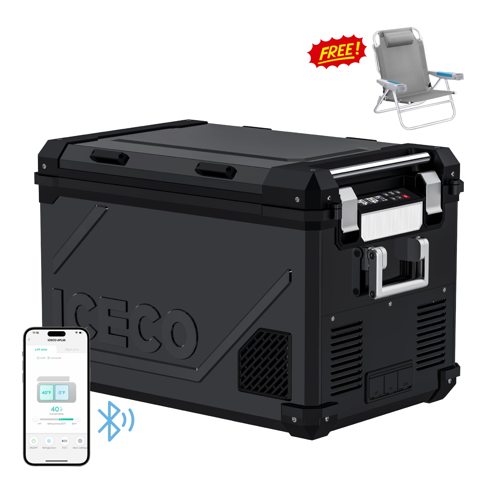 APL55 Freezer With Free BC75 Beach Chair | Limited Offer-Portable Fridge-www.icecofreezer.com