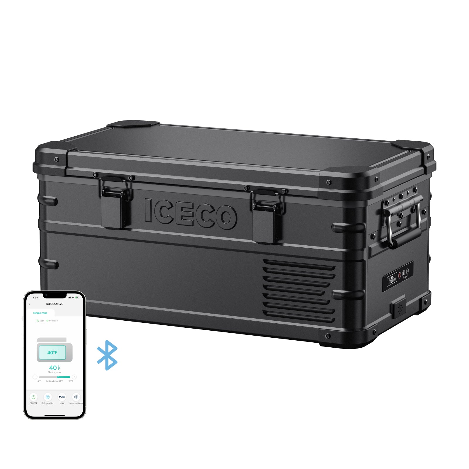 21QT APL20 Black Lightweight Single Zone Aluminum Freezer | ICECO-Portable Fridge-www.icecofreezer.com