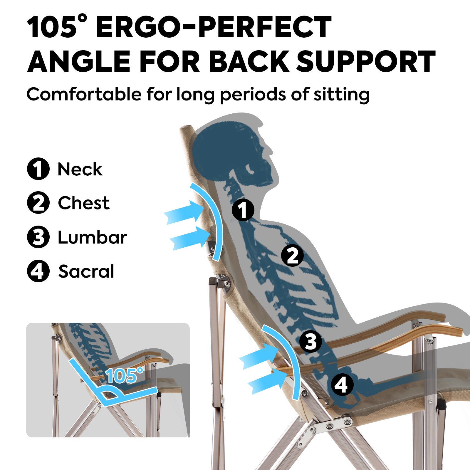Hi1600 High-back Camping Chair | ICECO-Outdoor Gear-www.icecofreezer.com