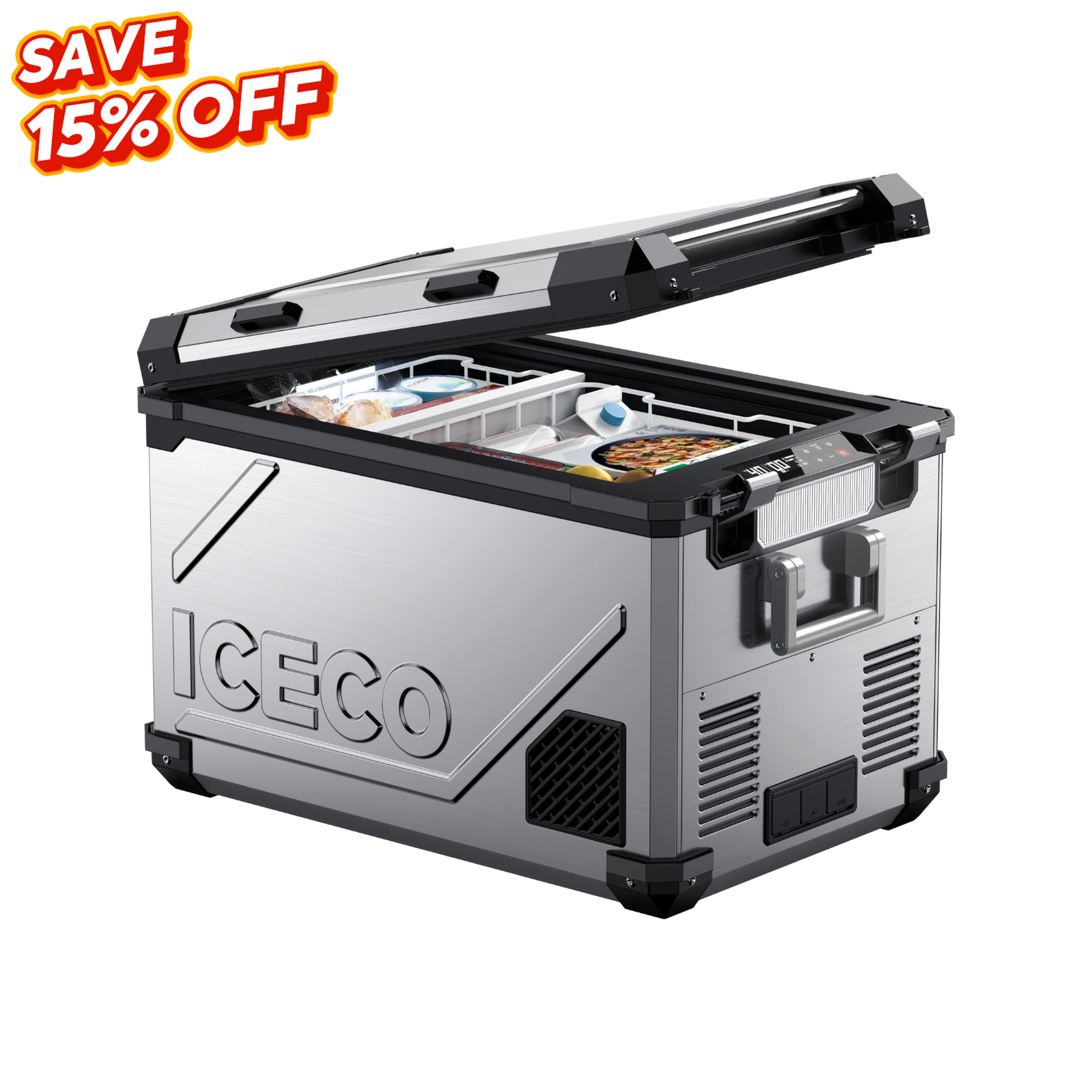 58QT APL55 Dual Zone 12 Volt Fridge refrigerator | ICECO-Portable Fridge-www.icecofreezer.com