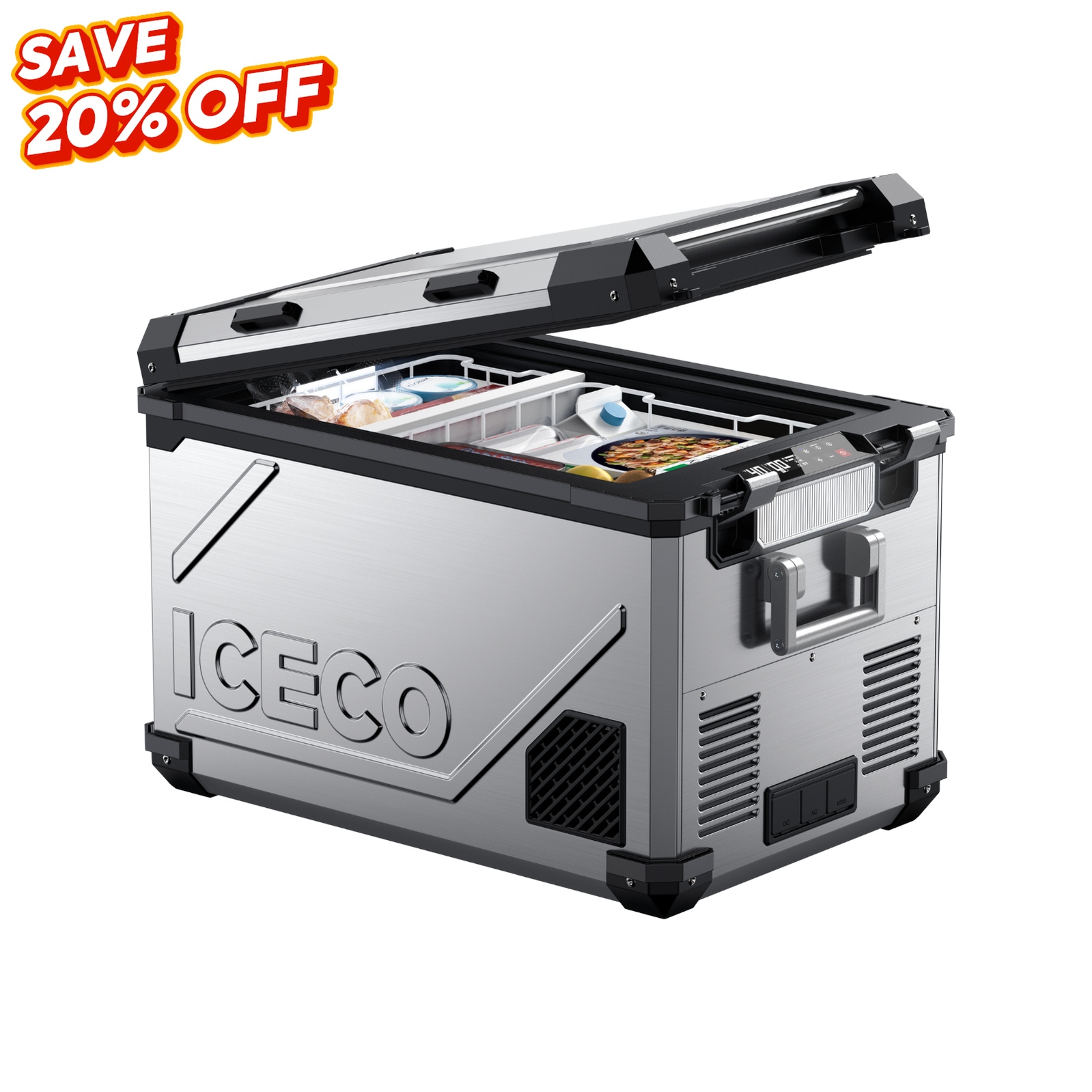 58QT APL55 Dual Zone 12 Volt Fridge refrigerator | ICECO-Portable Fridge-www.icecofreezer.com