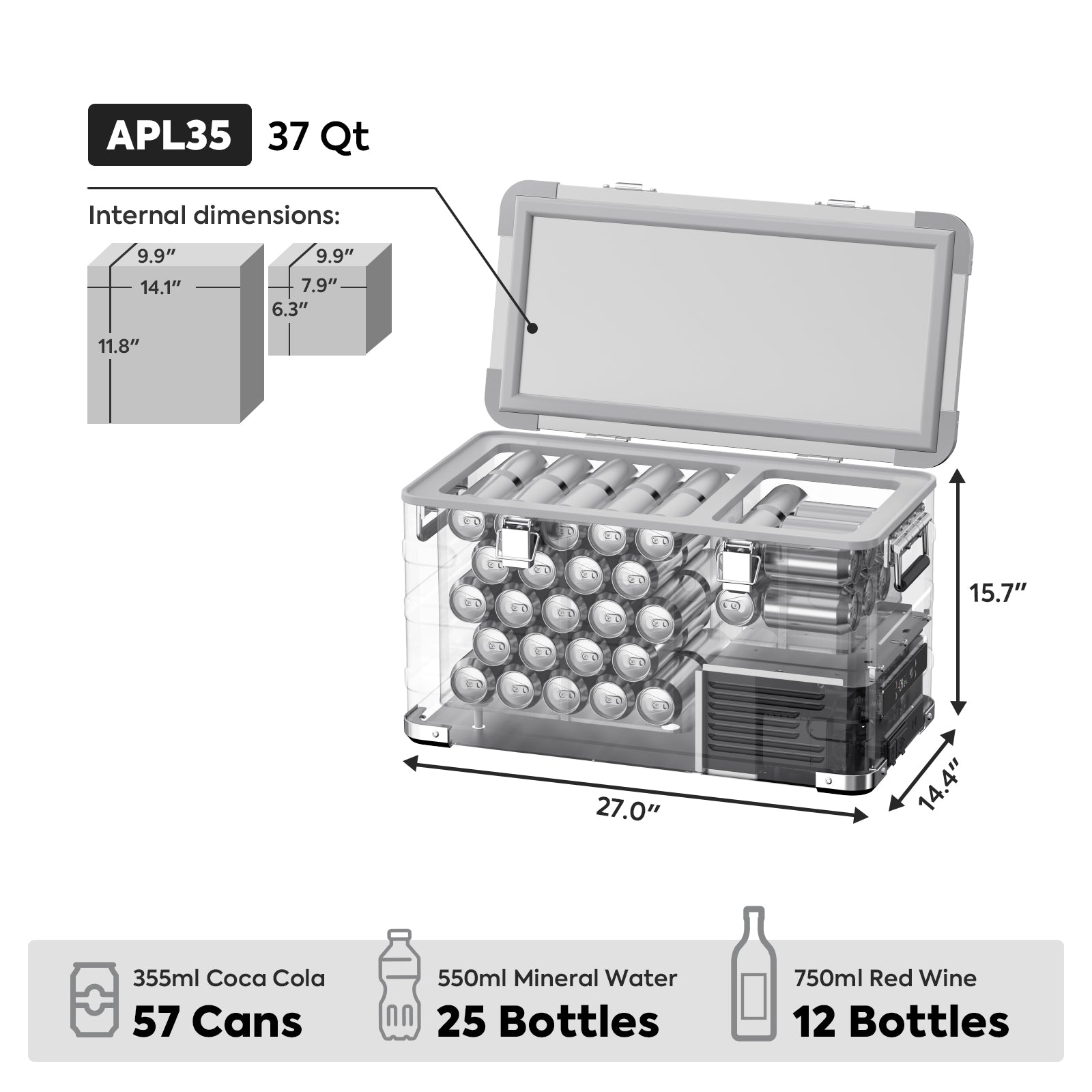 35L APL35 Ultralight Dual Zone Aluminum Freezer | ICECO-Portable Fridge-www.icecofreezer.com