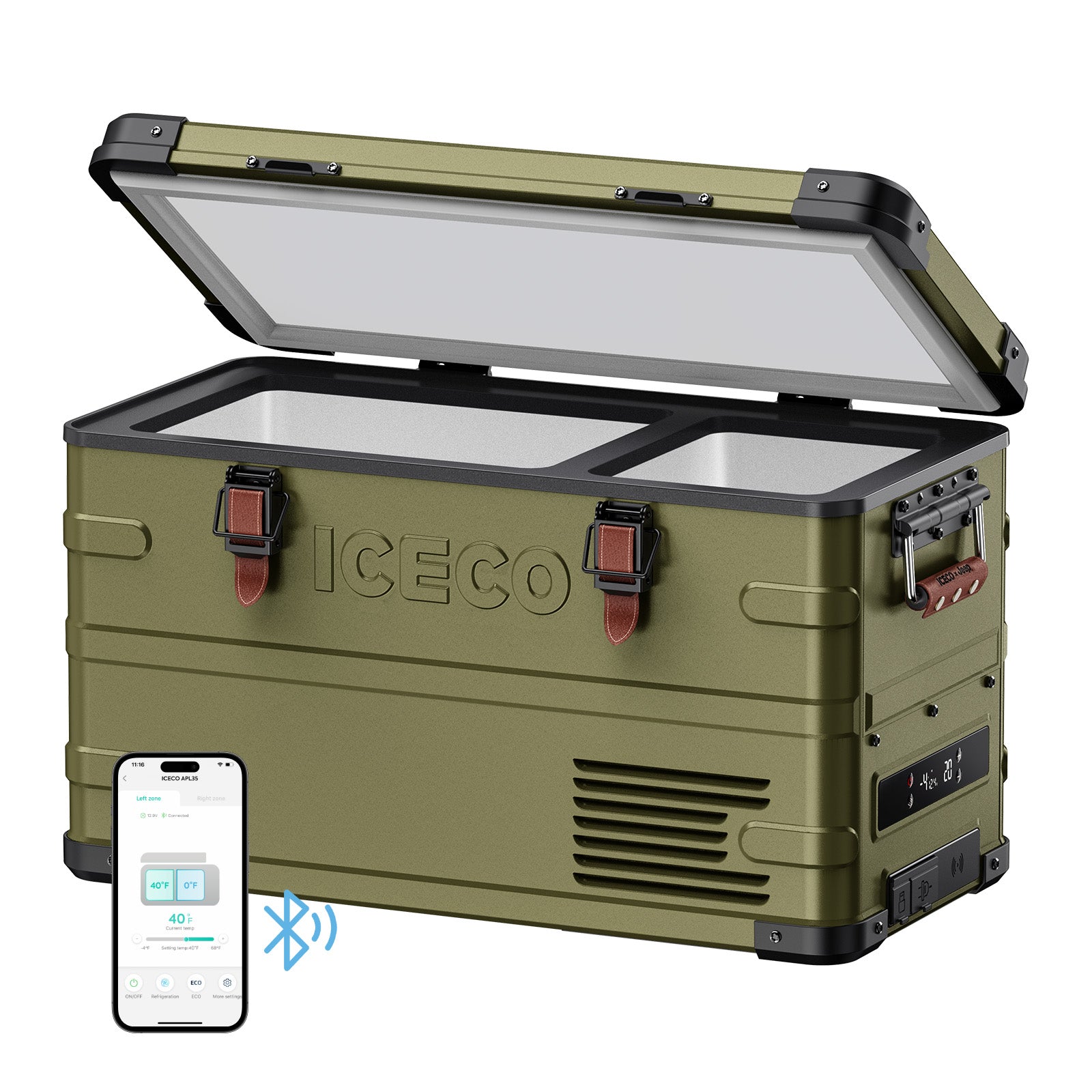 37QT APL35 Ultralight Dual Zone Aluminum Freezer | ICECO × JEEP® APL35 Limited Edition-Portable Fridge-www.icecofreezer.com