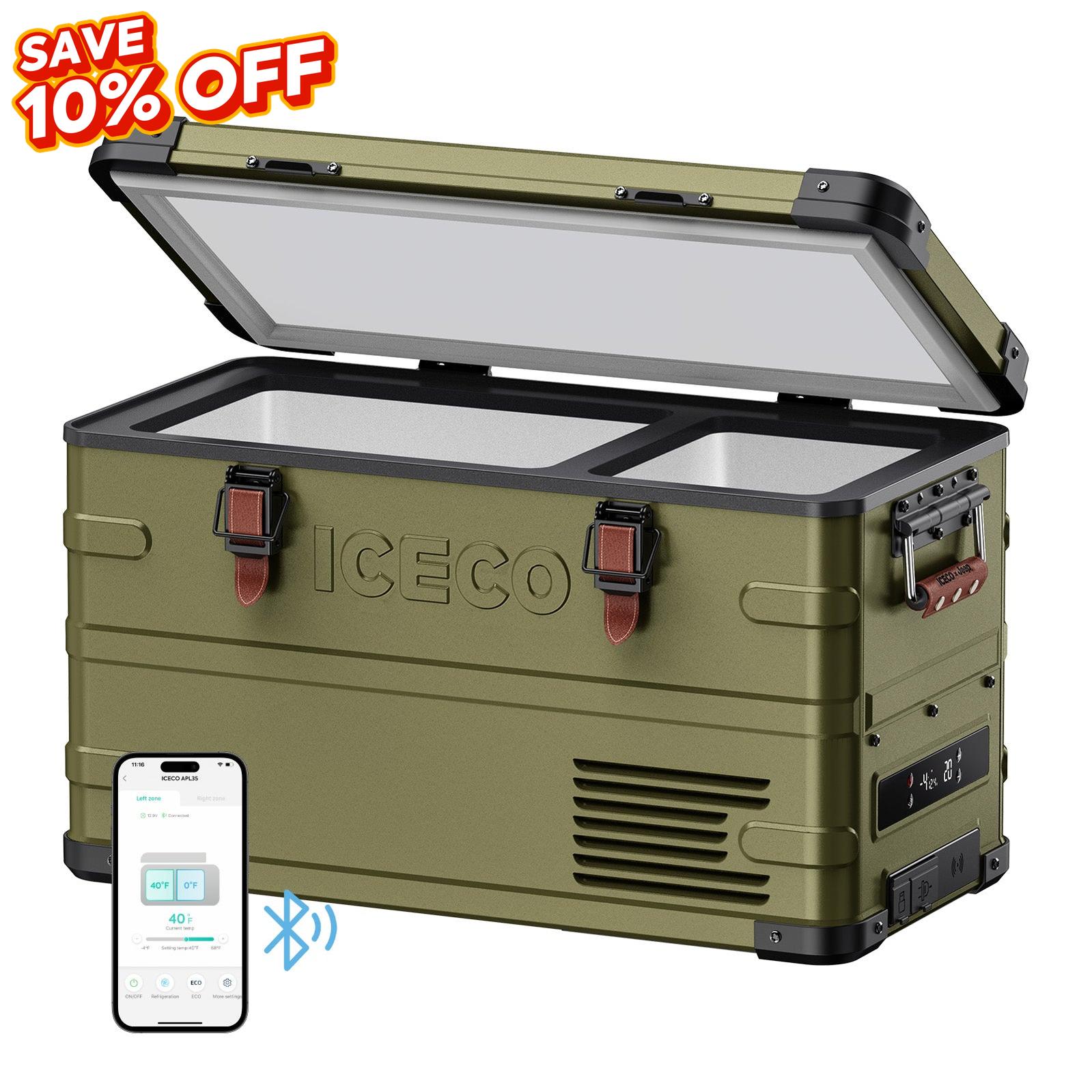 37QT APL35 Ultralight Dual Zone Aluminum Freezer | ICECO × JEEP® APL35 Limited Edition-Portable Fridge-www.icecofreezer.com