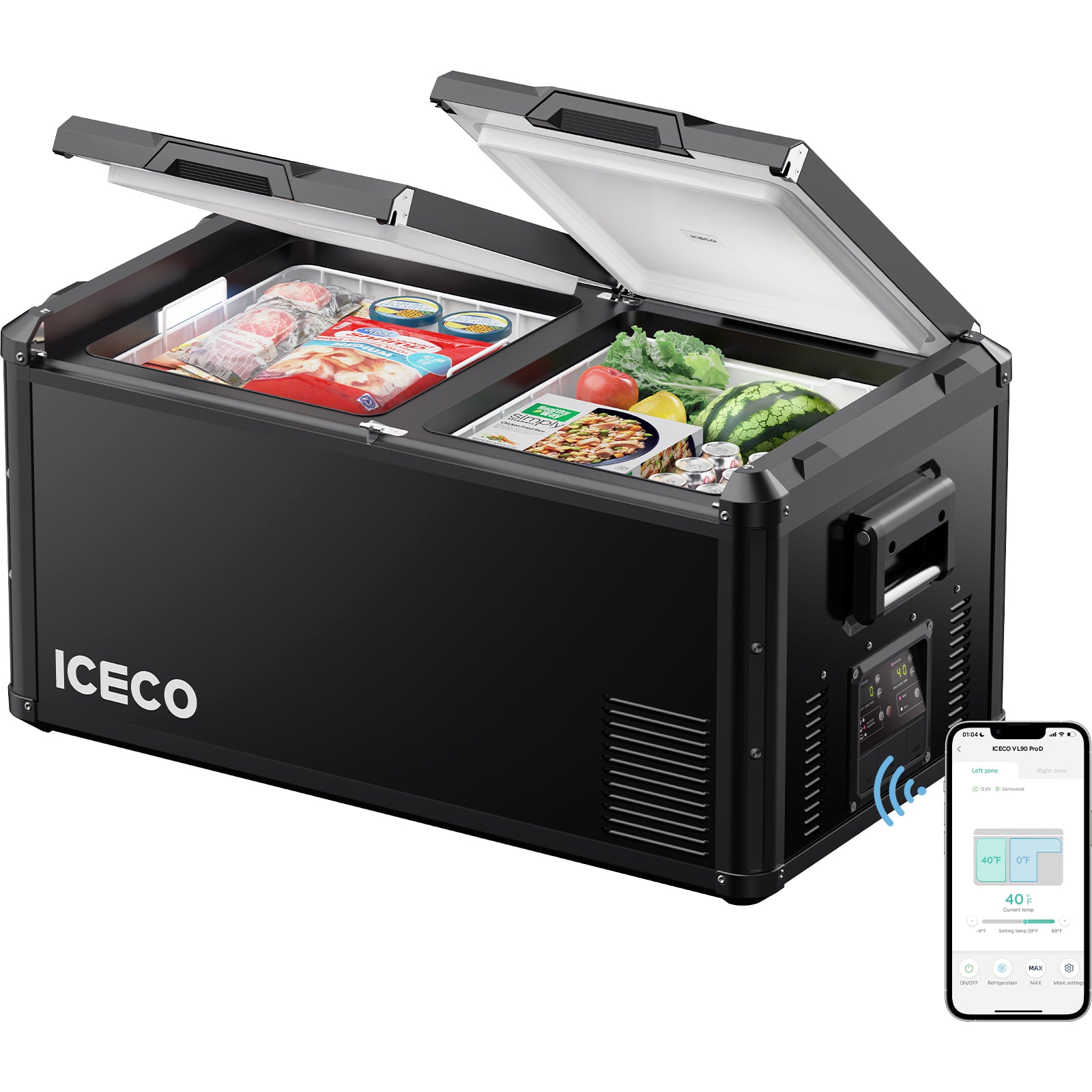 95QT VL90ProD Dual Zone RV 12 volt Fridge Freezer | ICECO-Portable Fridge-www.icecofreezer.com