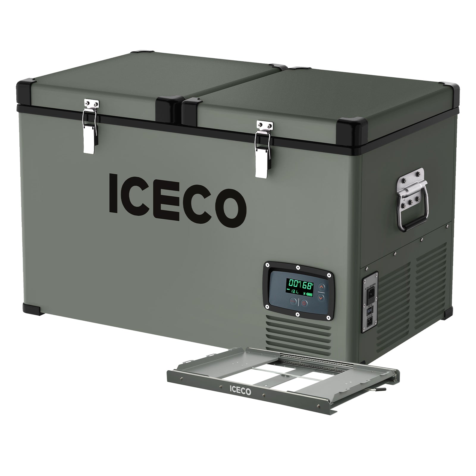 63.4QT VL60 Dual Zone Metal Fridge Freezer with Cover | ICECO-Portable Fridge-www.icecofreezer.com