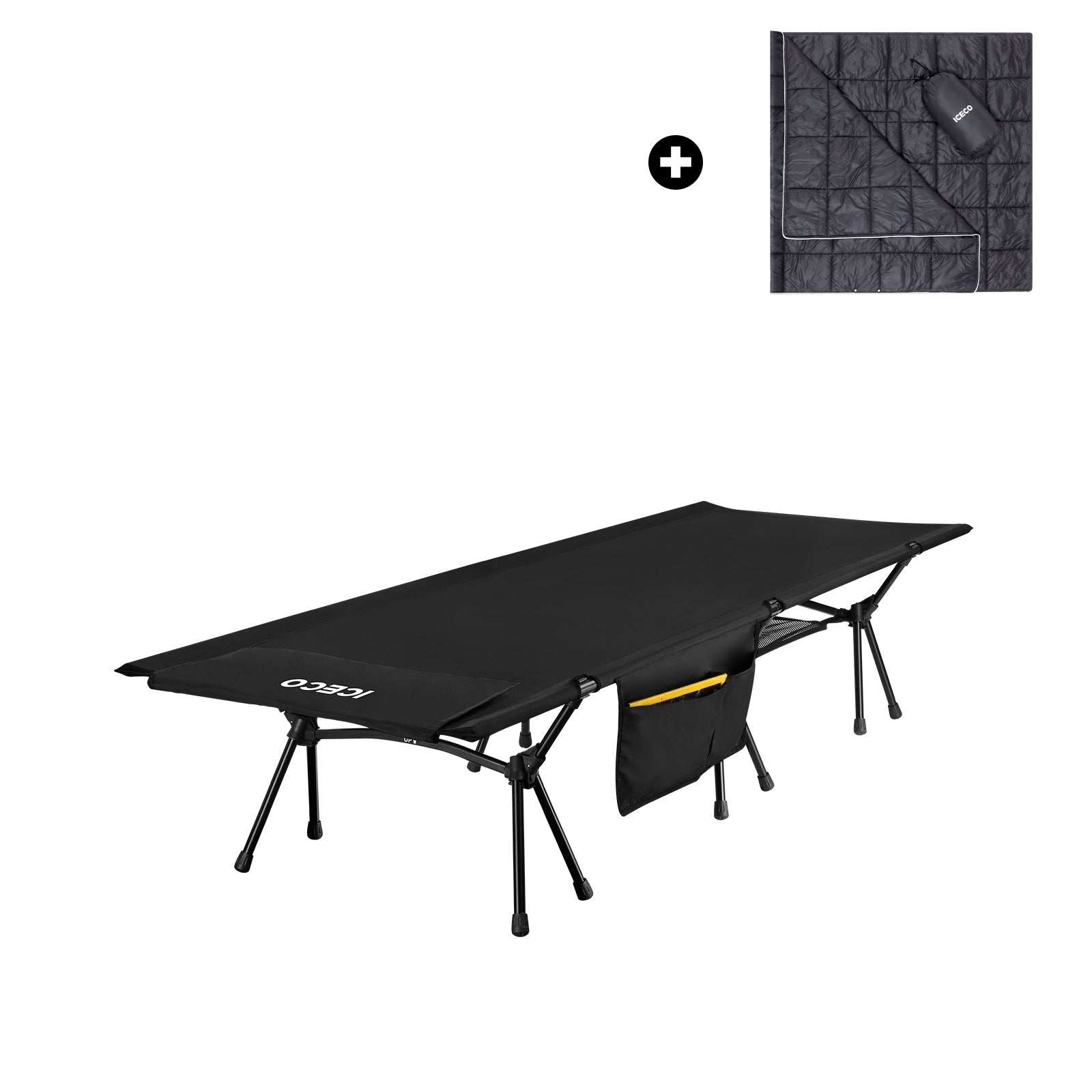 Portable Camping Cot for Adults With Camping Blanket | ICECO-Outdoor Gear-www.icecofreezer.com