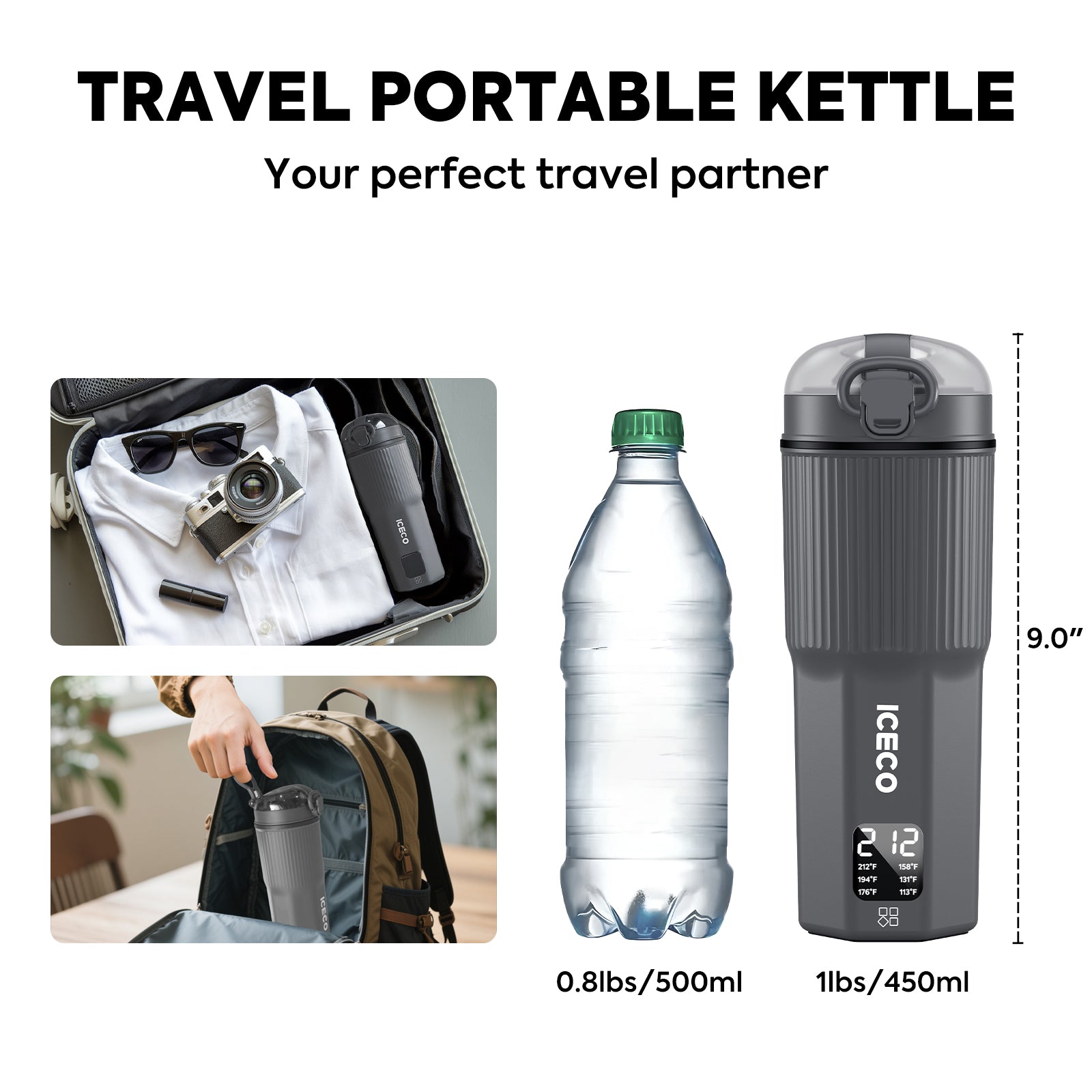 Dual Voltage (110V-240V) Portable Electric Kettle | ICECO-www.icecofreezer.com