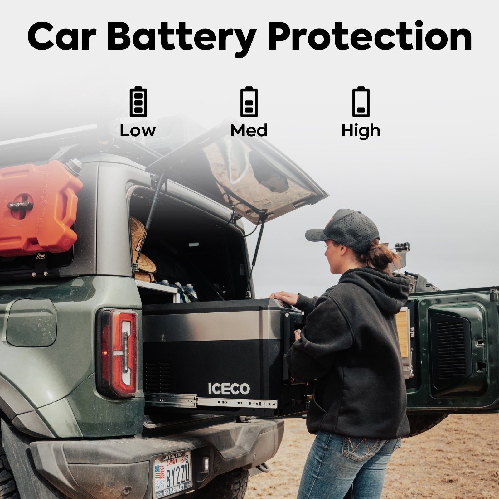JP Pro Series 40/50QT Wheeled Portable Freezer Car Fridge With Cover | ICECO