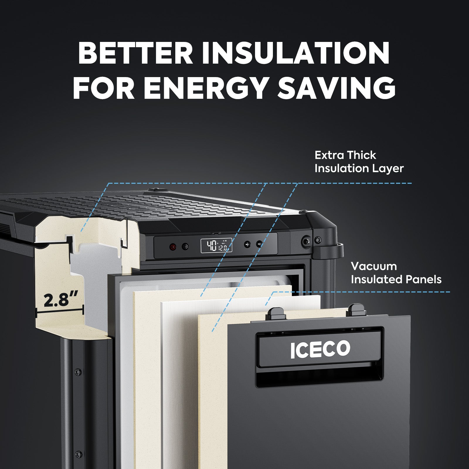 44.4QT VL45PLUS 3 Ways Access Fridge Freezer | ICECO Ship out Late August-Portable Fridge-www.icecofreezer.com