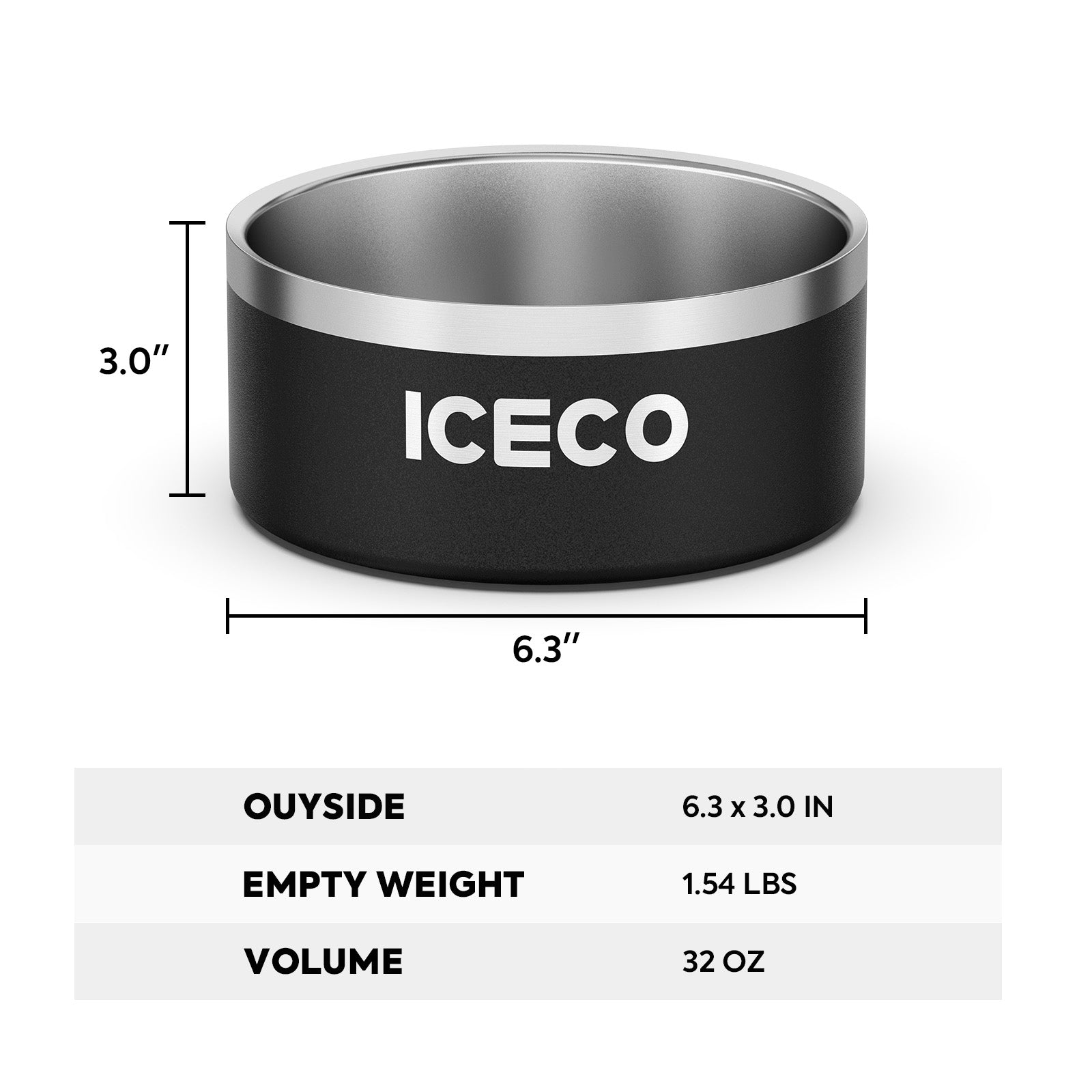 Rust-proof Stainless Steel Pet Bowl | ICECO-accessories-www.icecofreezer.com