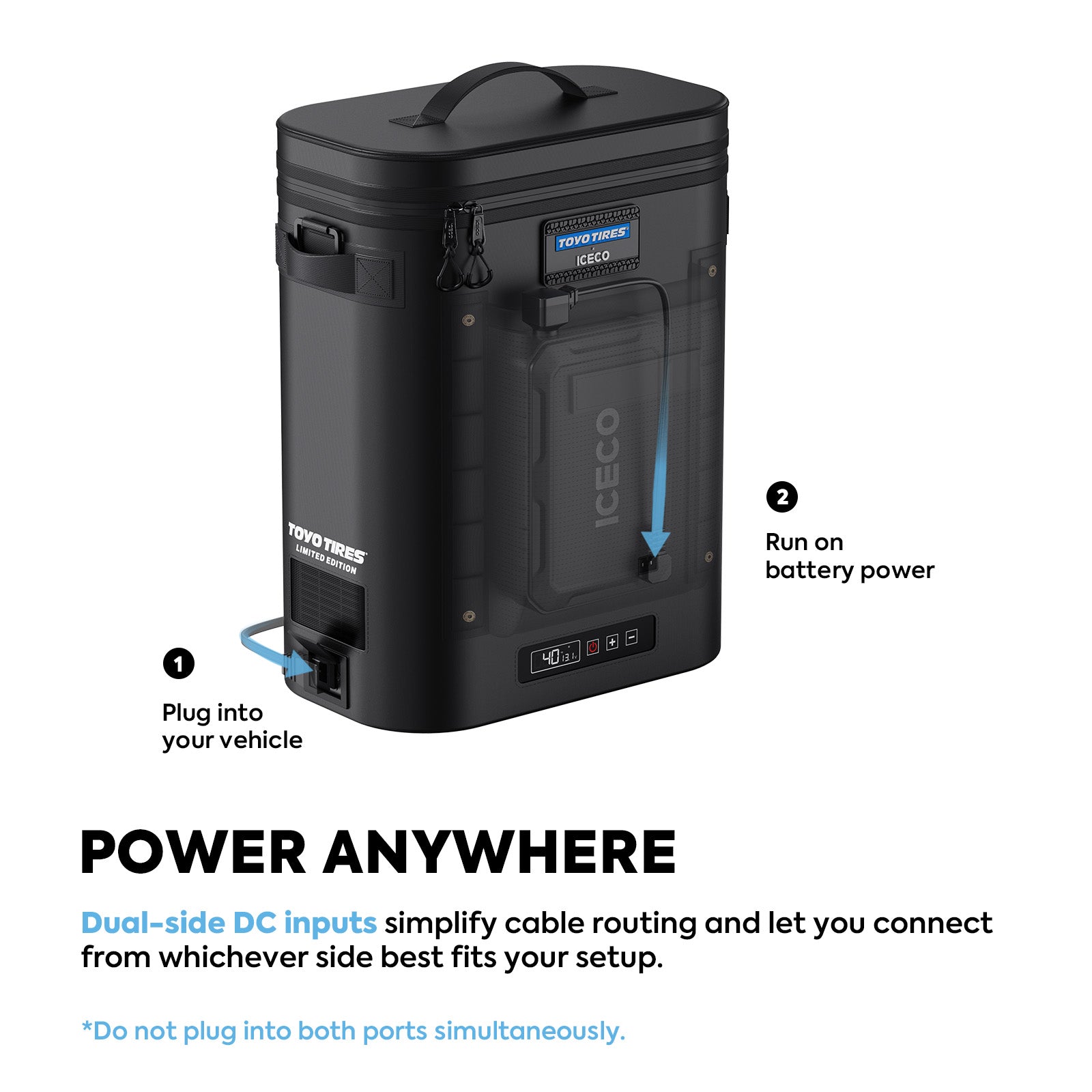 13.5QT GOPACK12 Single Zone 12V Ice-Free Portable Freezer | ICECO × TOYO TIRES® Limited Edition-Portable Fridge-www.icecofreezer.com