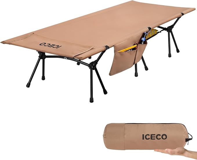 Portable Camping Cot khaki | ICECO-Outdoor Gear-www.icecofreezer.com