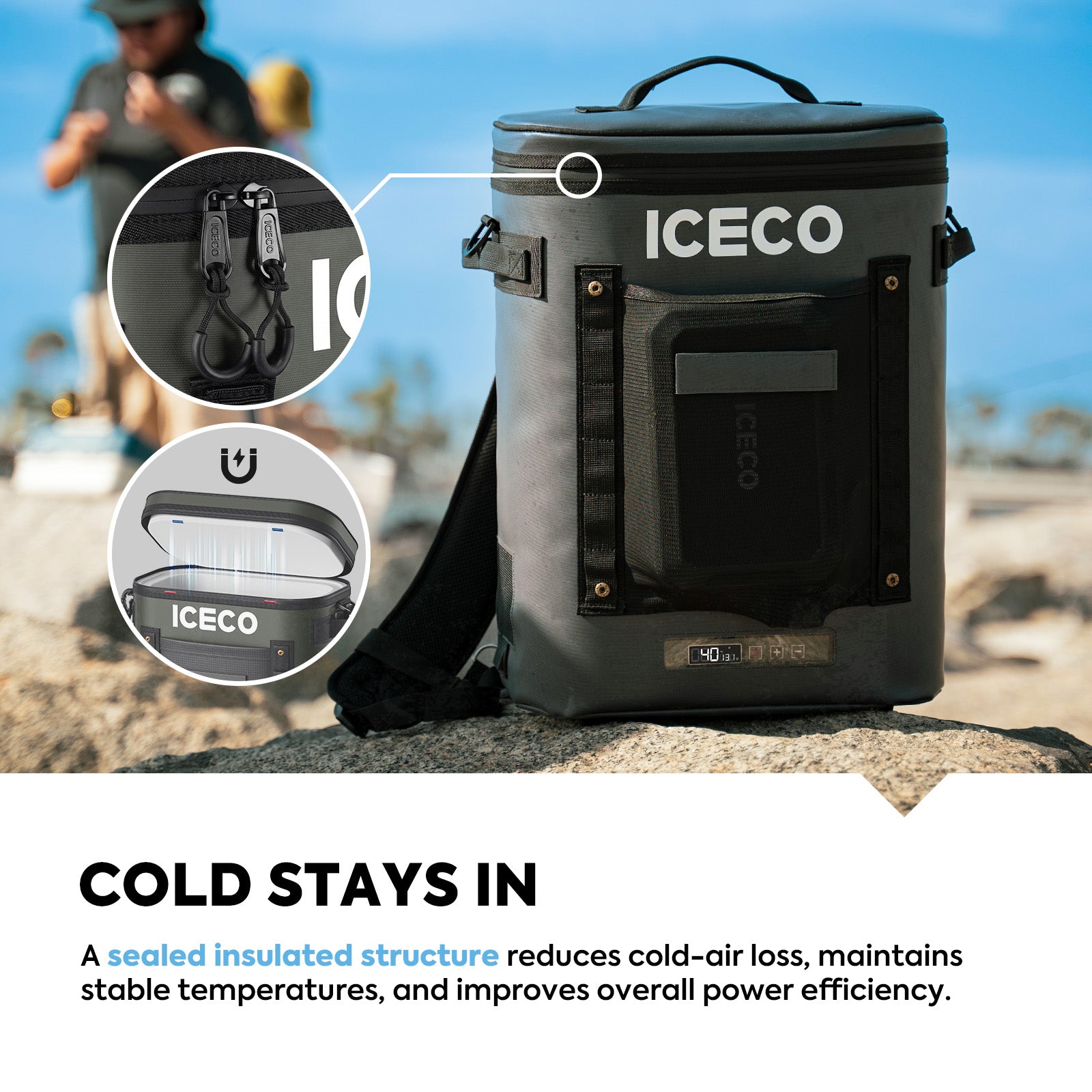 13.5QT GOPACK12 Single Zone 12V Ice-Free Portable Freezer | ICECO