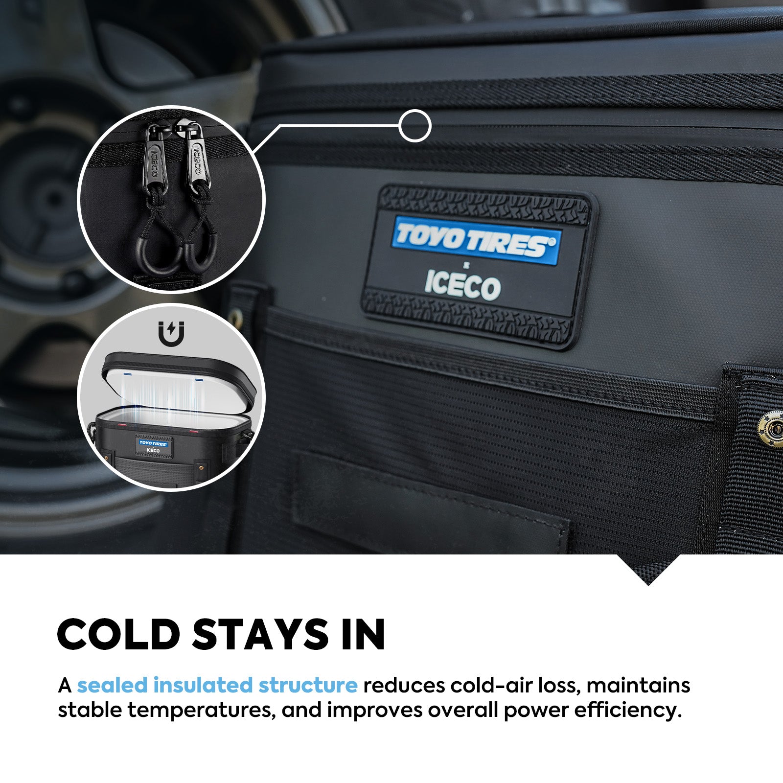 13.5QT GOPACK12 Single Zone 12V Ice-Free Portable Freezer | ICECO × TOYO TIRES® Limited Edition-Portable Fridge-www.icecofreezer.com