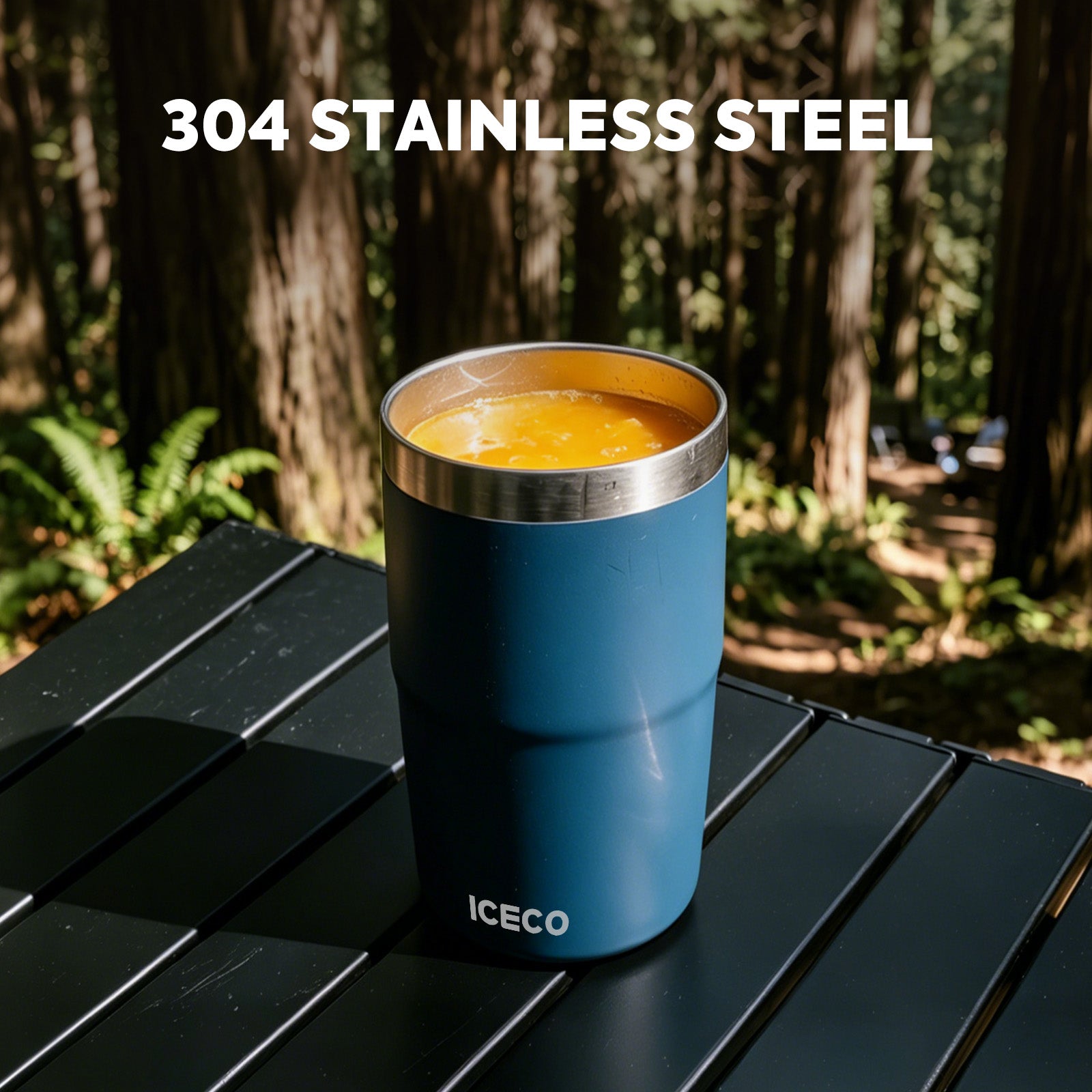 2-Pack 8 oz Stackable Stainless Steel Tumbler Set | ICECO-accessories-www.icecofreezer.com
