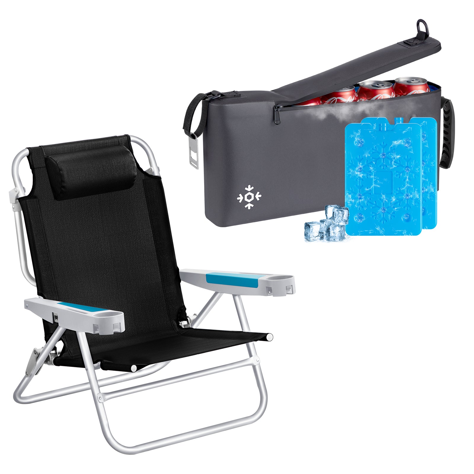 ICECO Beach Combo | Beach Chair & Soft Cooler Bag-www.icecofreezer.com