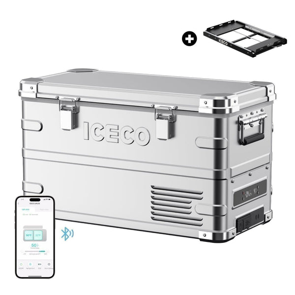 ICECO APL35 35L Dual Zone Aluminum Freezer Car Fridge with Slide