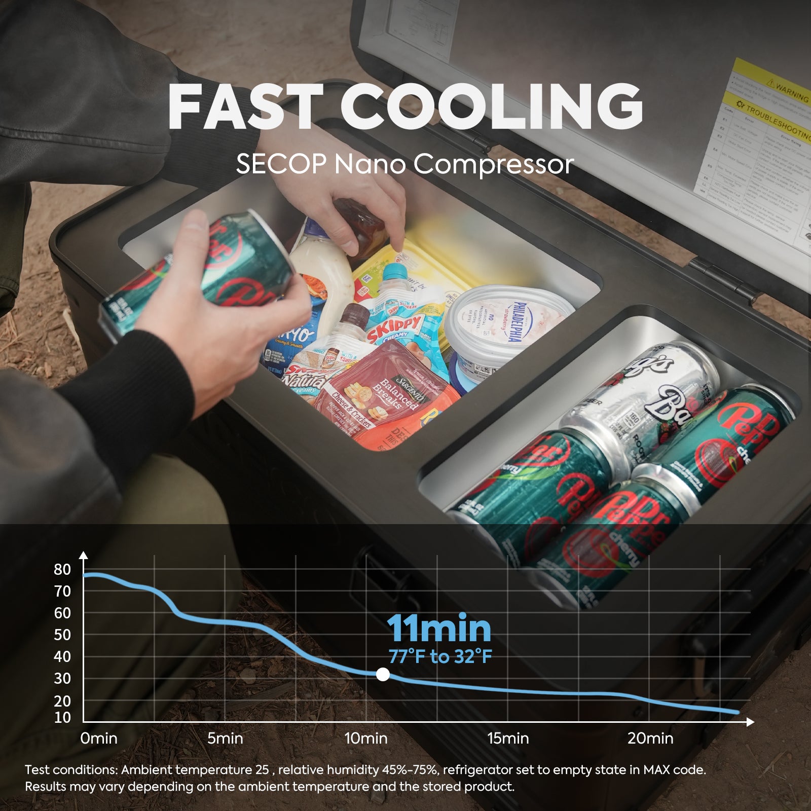 21QT APL20 Black Aluminum Freezer With PB1000 Power Station | ICECO-Portable Fridge-www.icecofreezer.com