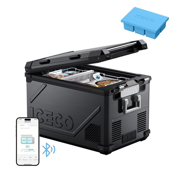 ICECO APL55 Silver 55L Dual Zone Portable Fridge – Smart, Quiet