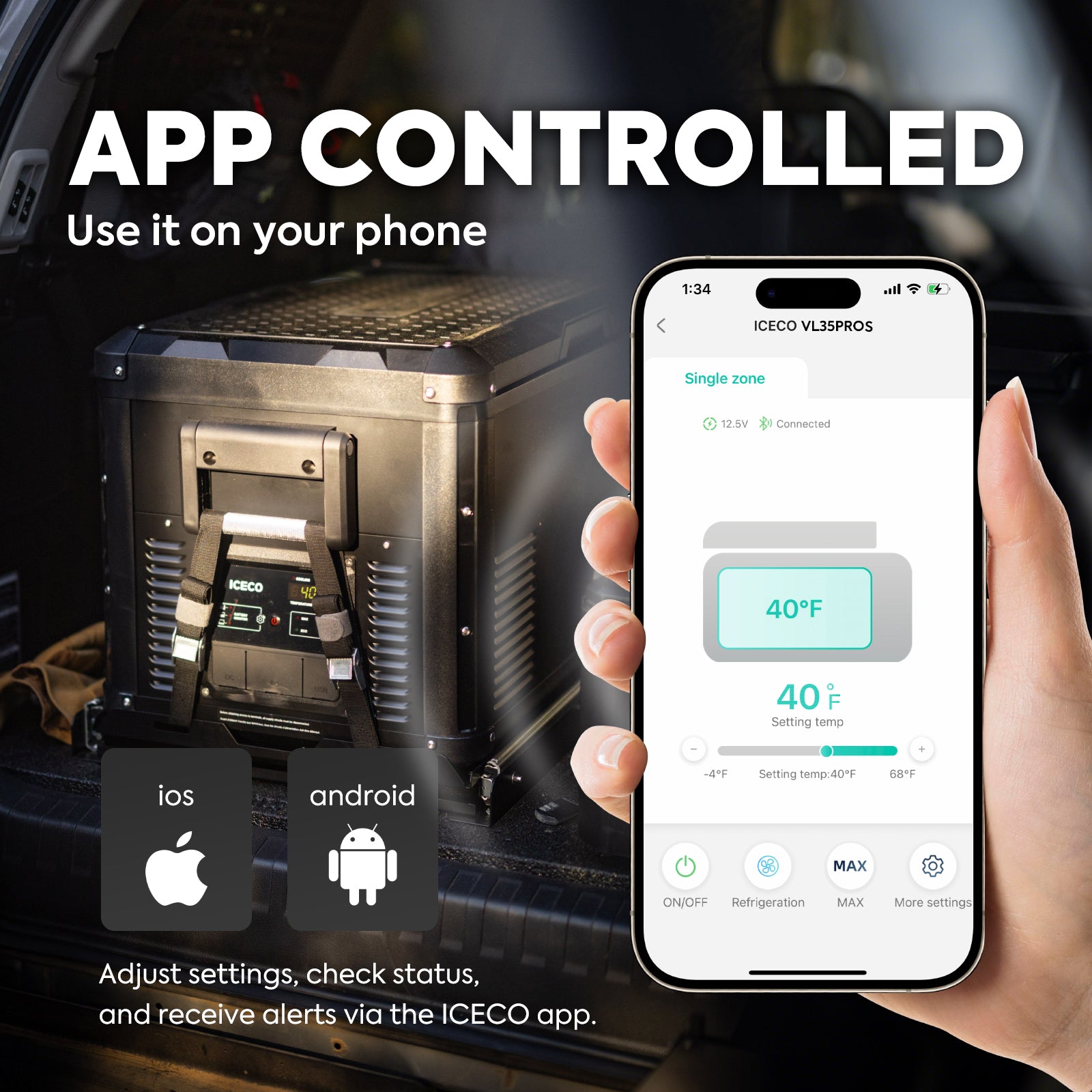 37QT VL35ProS Single Zone Portable Fridge Freezer | ICECO-Portable Fridge-www.icecofreezer.com