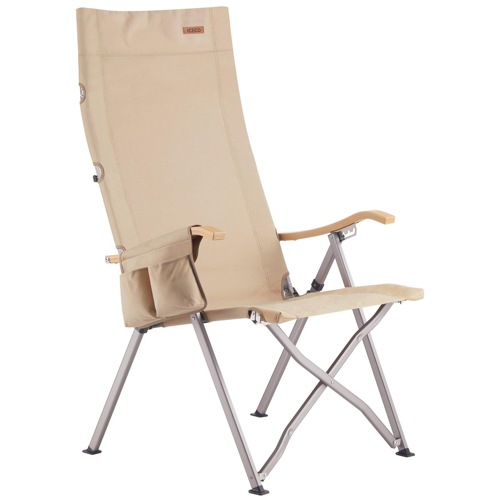 ICECO Ha1600 Adjustable Camping Chairs, High-Back Heavy Duty Folding ...