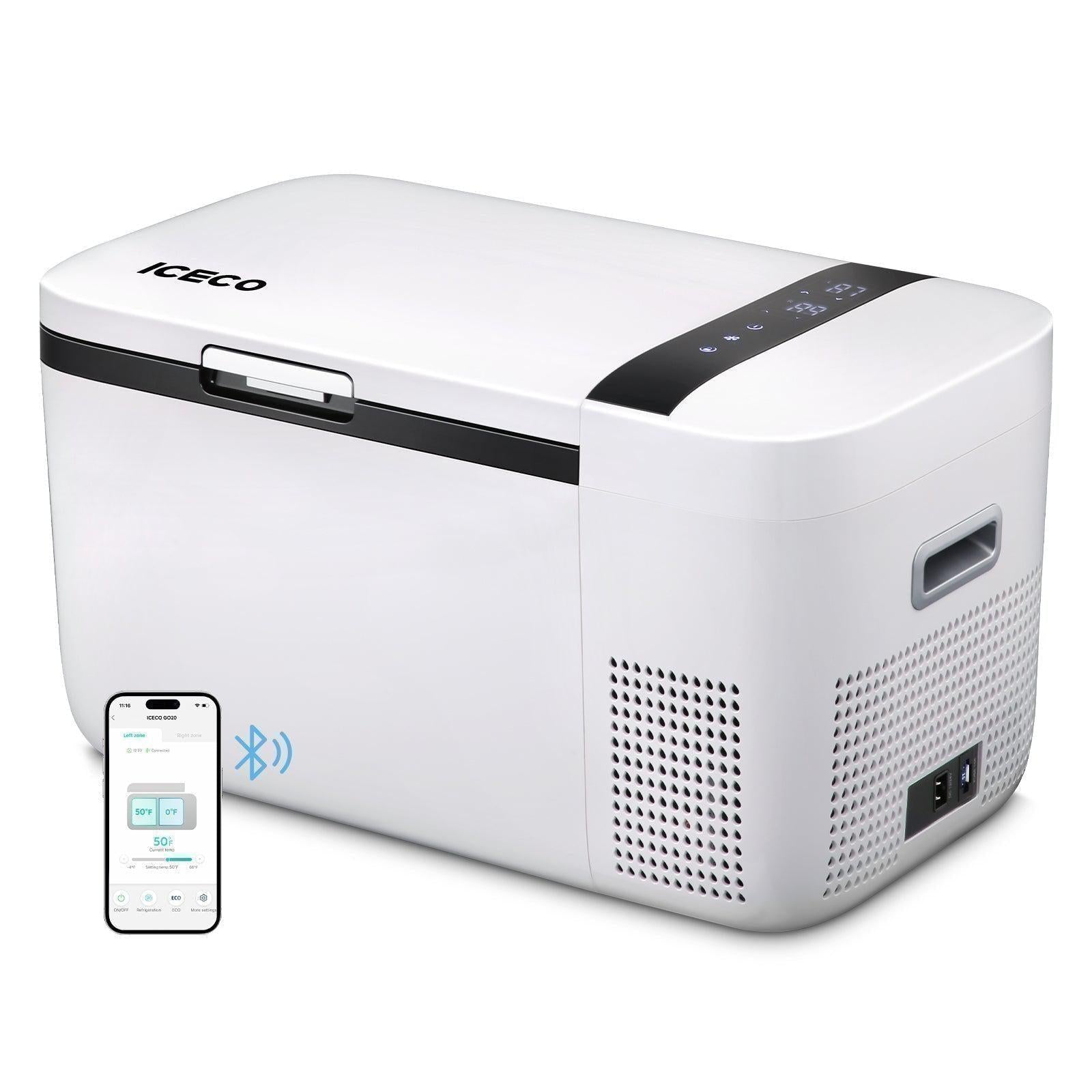21QT GO20 Dual Zone 12V Portable Freezer (White) | ICECO-Portable Fridge-www.icecofreezer.com